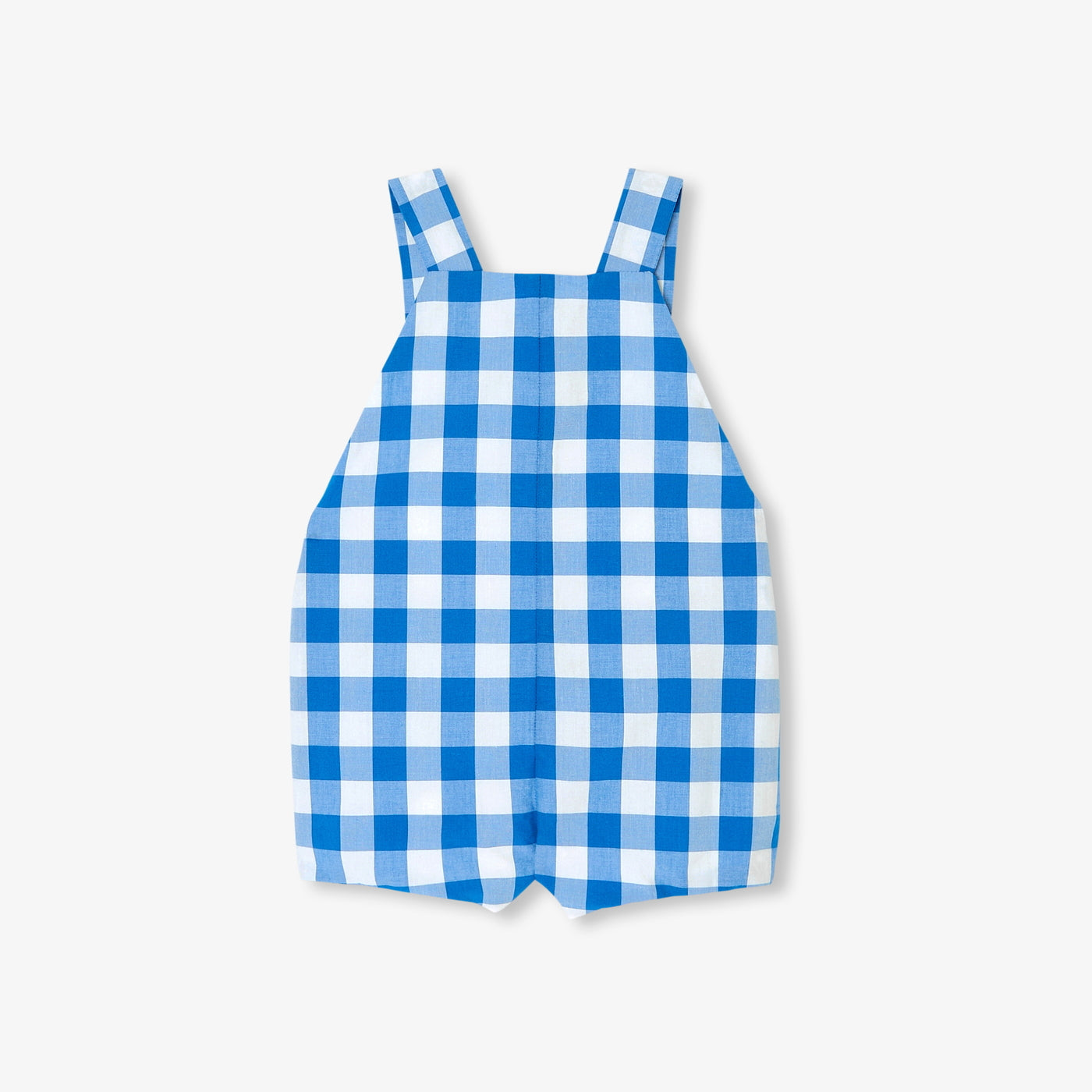 Baby boy gingham short overalls