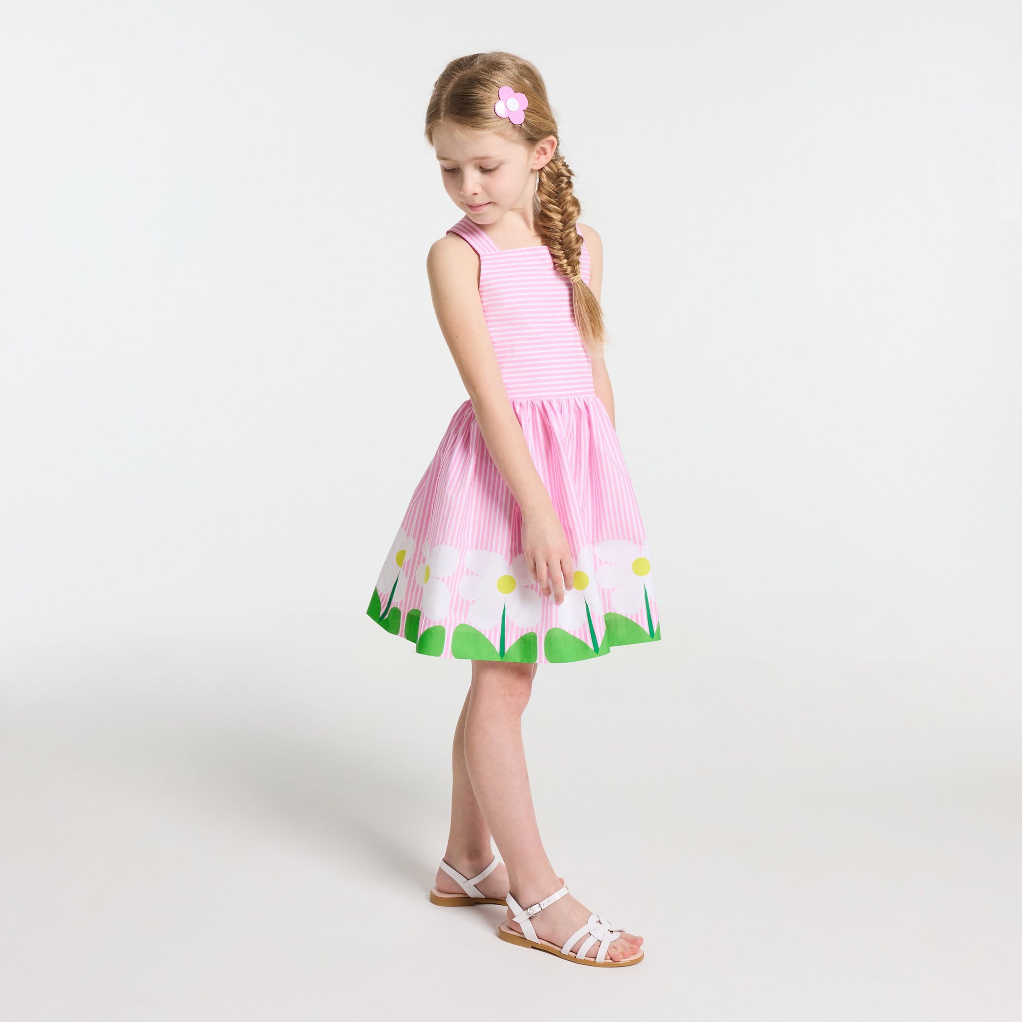 Girl cross-over back dress