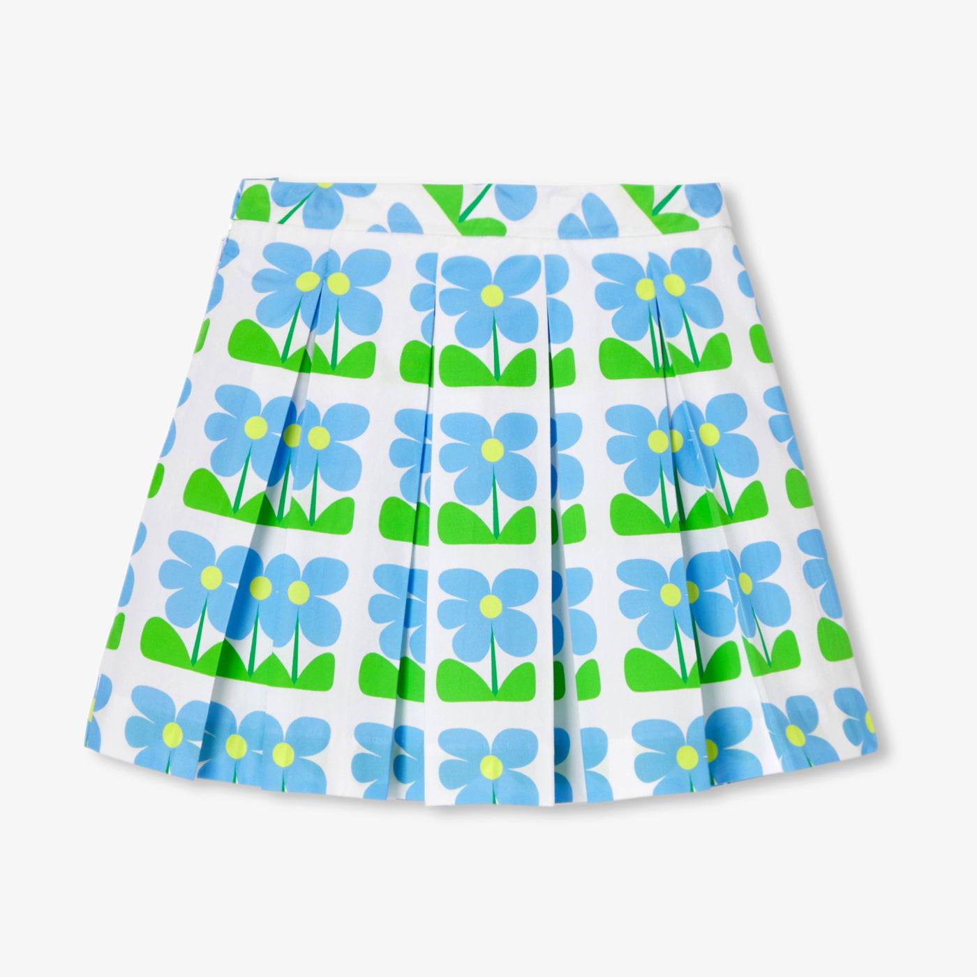 Girl pleated skirt in poplin