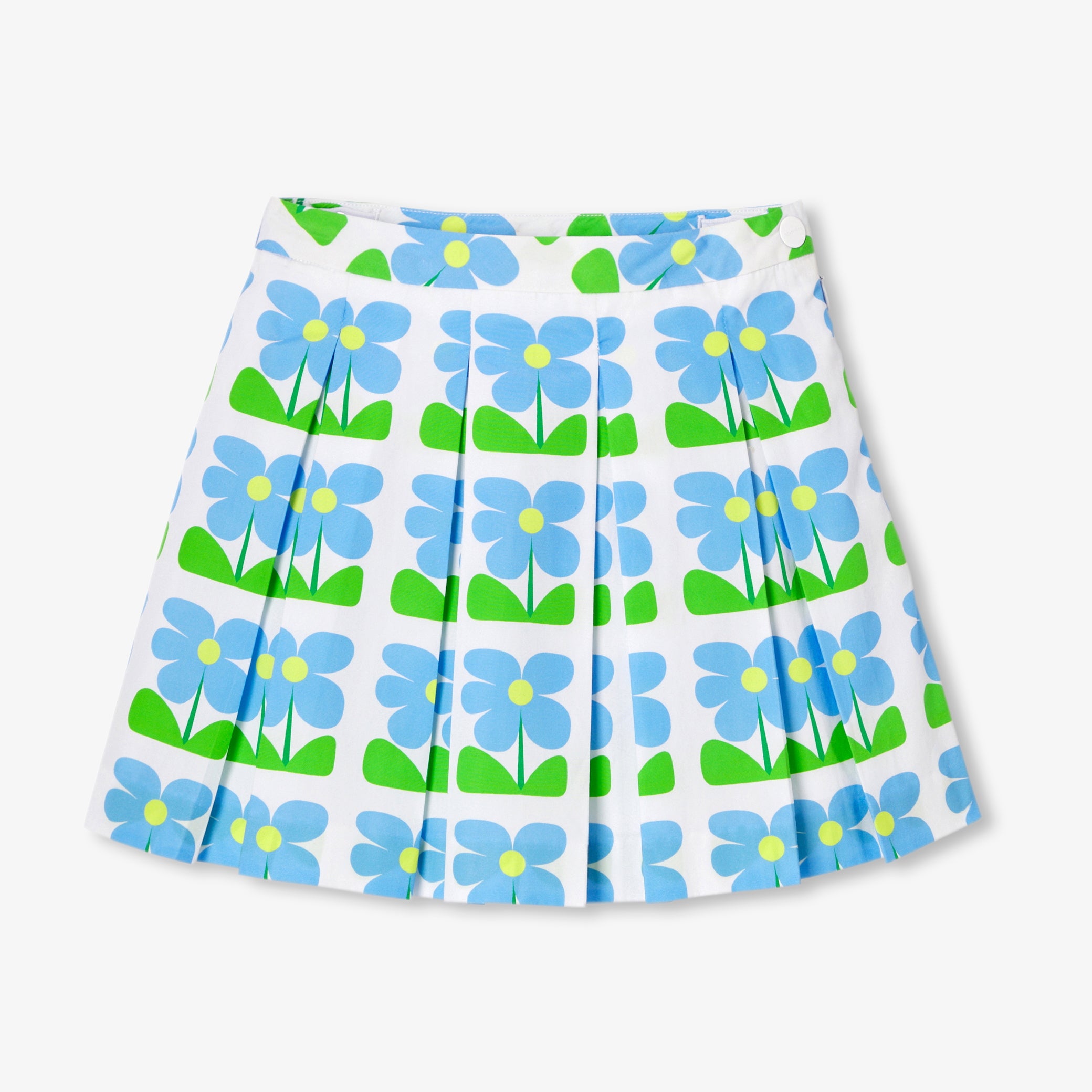 Girl pleated skirt in poplin