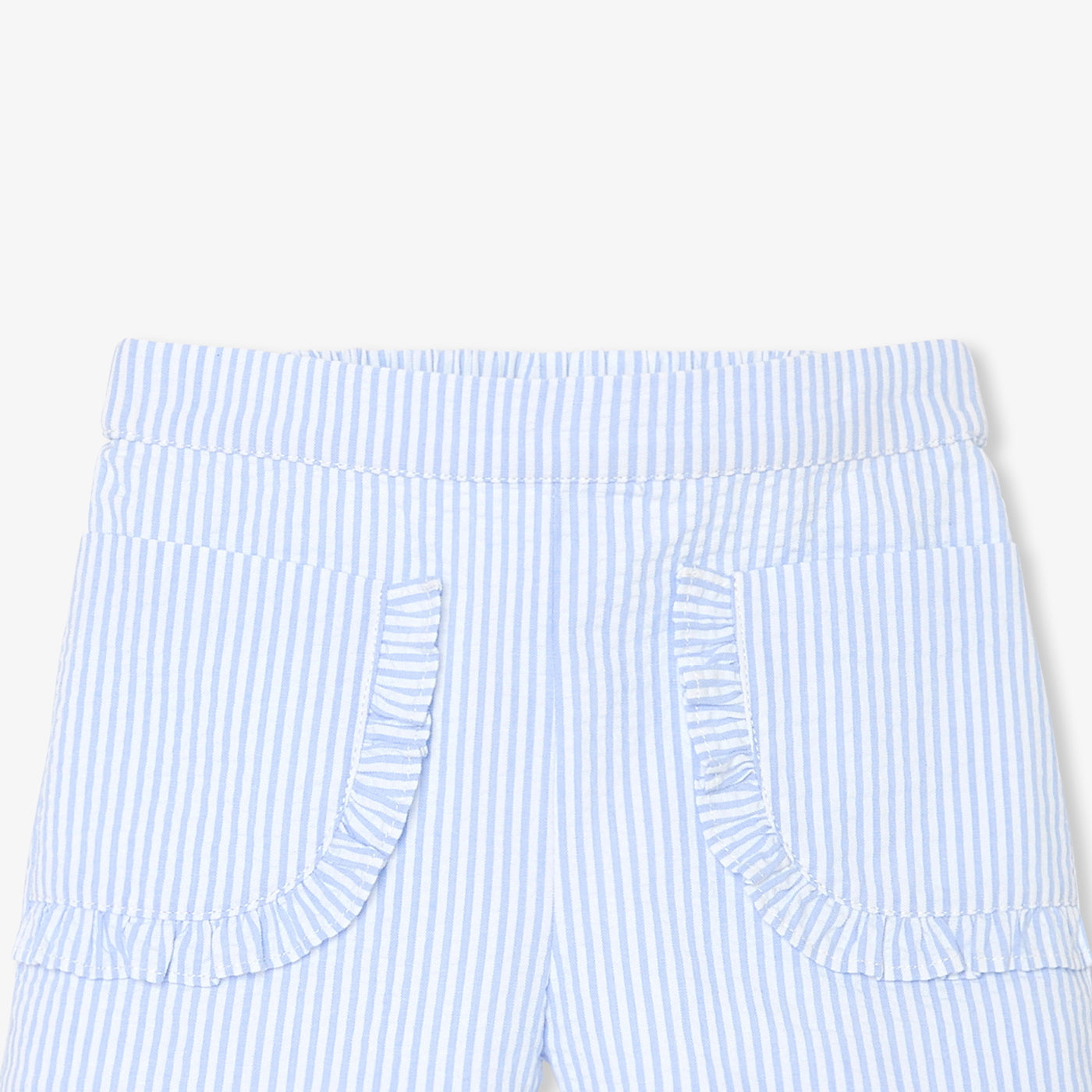 Baby girl shorts in seersucker