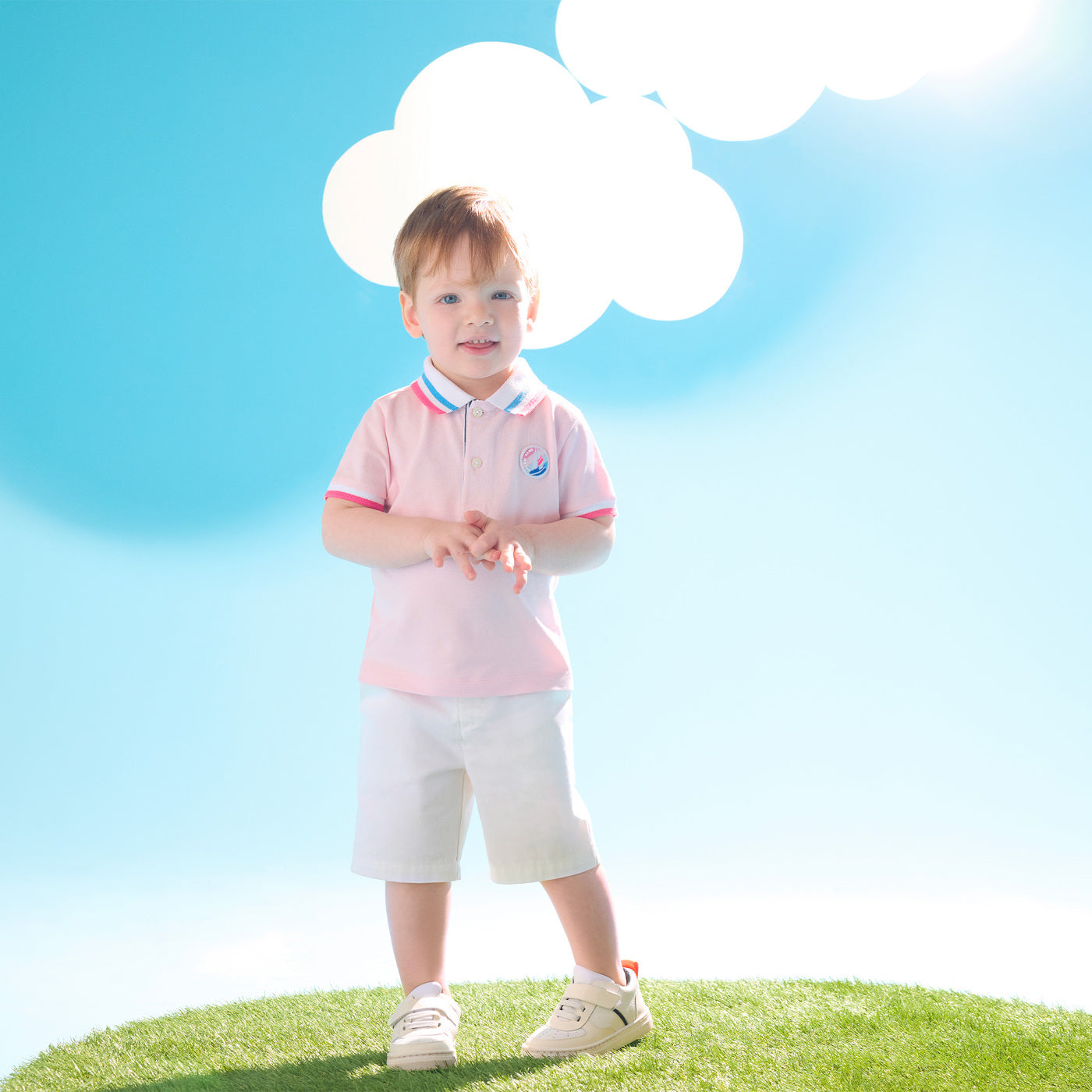 Baby boy short-sleeved polo shirt