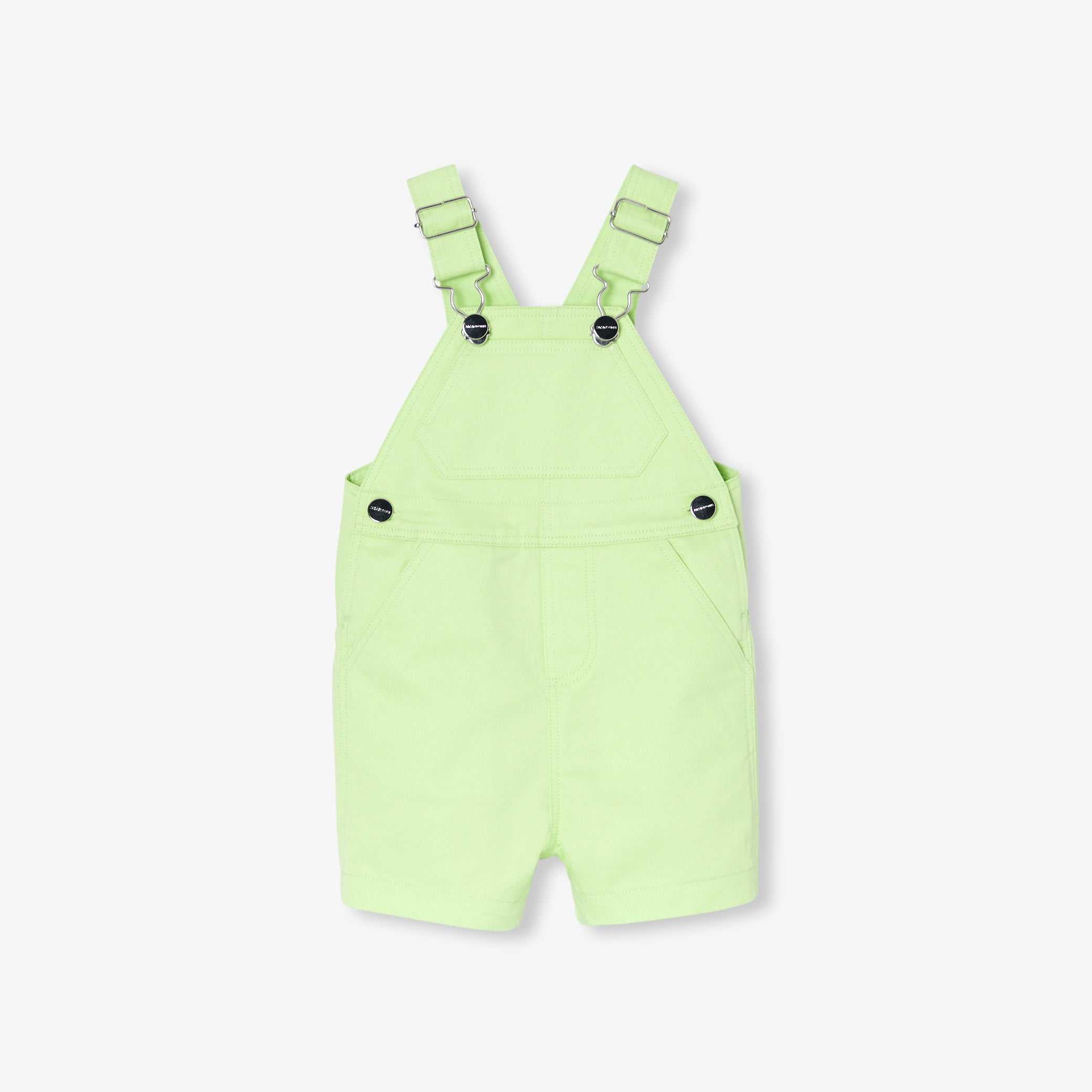Baby boy short overalls in twill