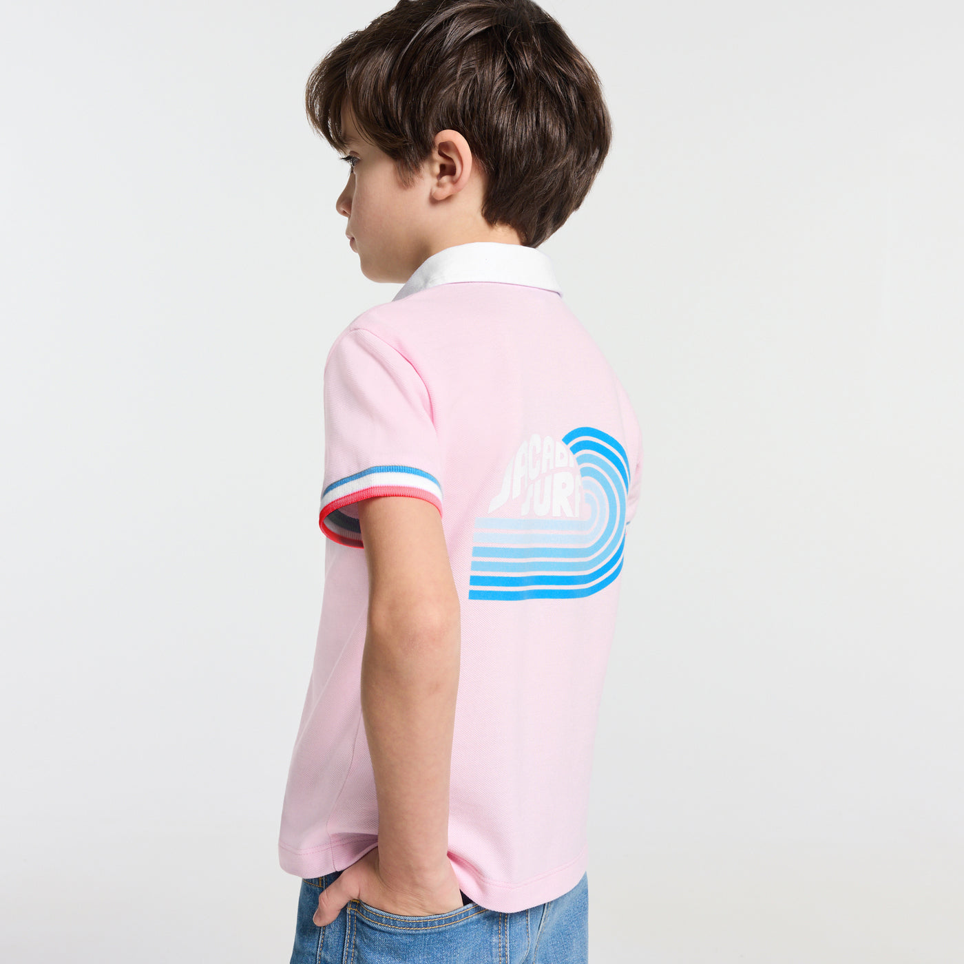 Boy polo shirt in cotton piqué