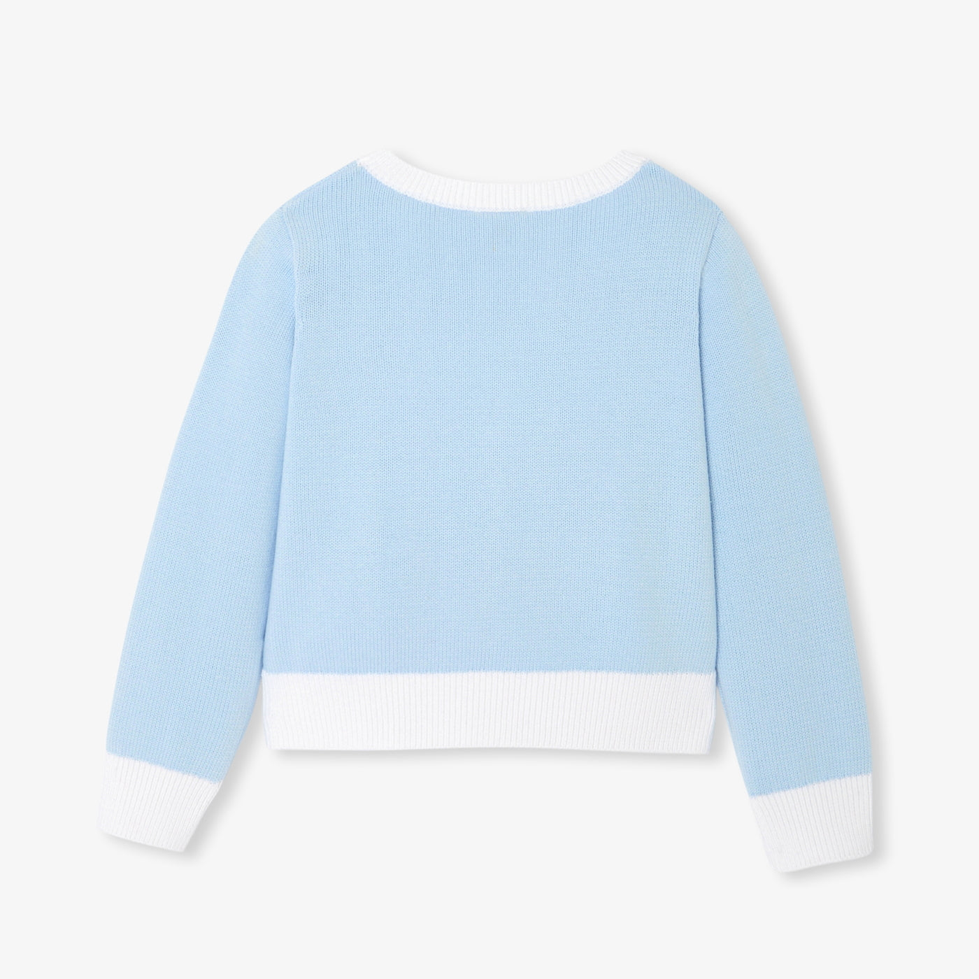 Girl jumper with cloud intarsia