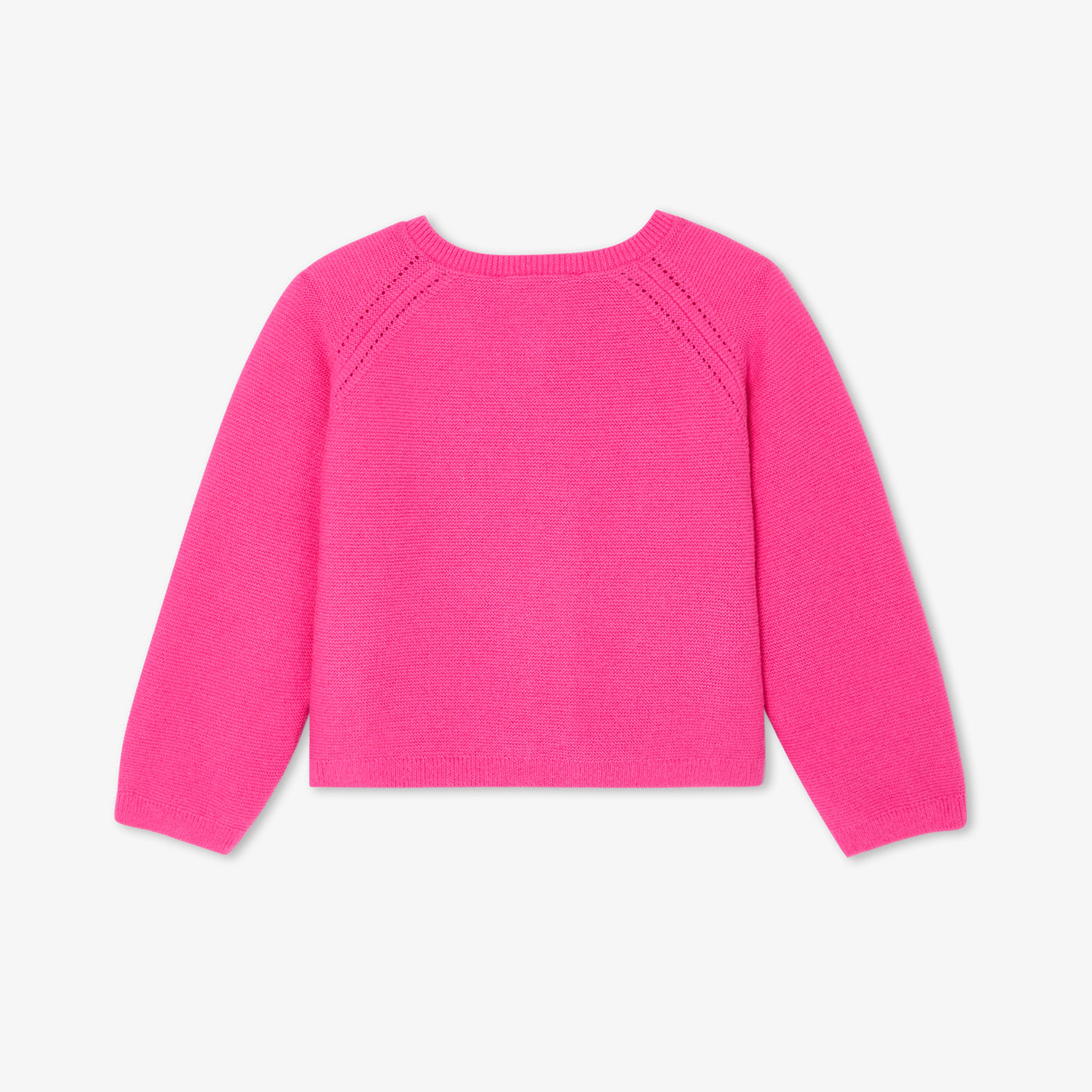 Baby girl cardigan in garter stitch