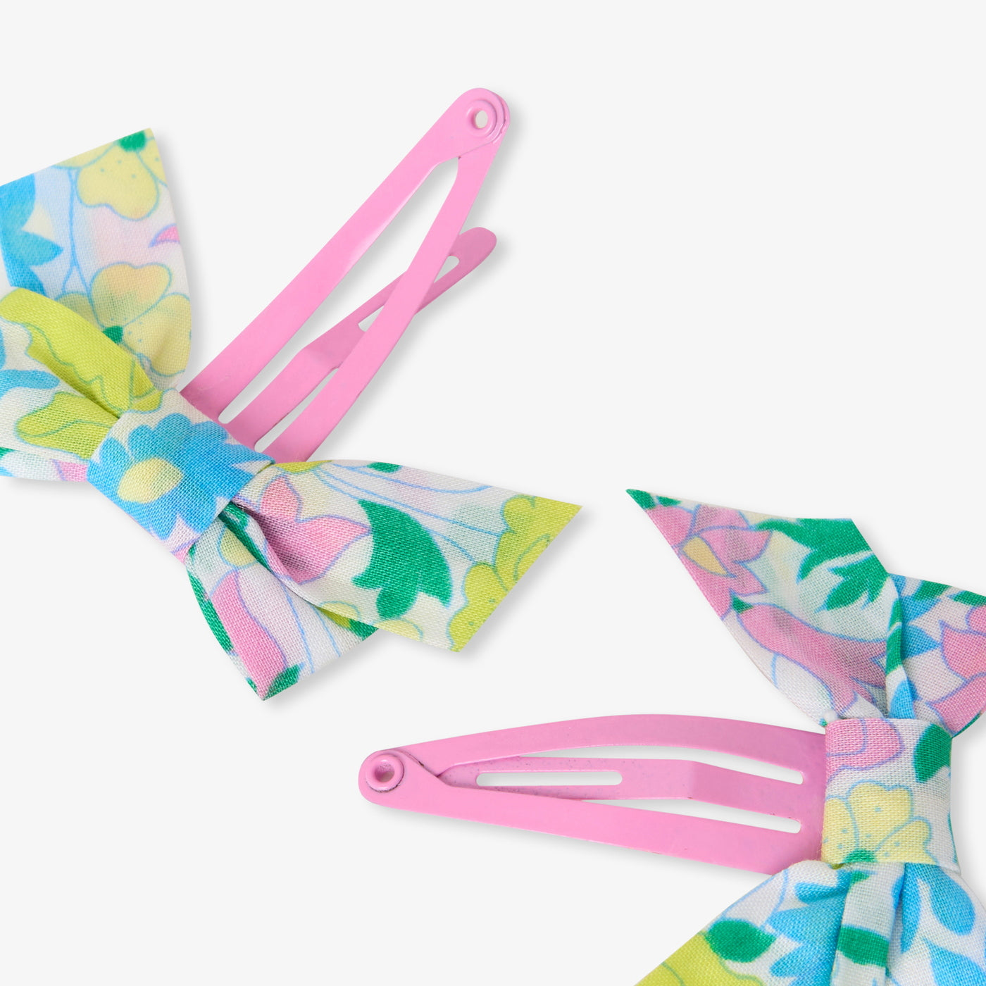 Baby girl duo of Liberty fabric bow barrettes