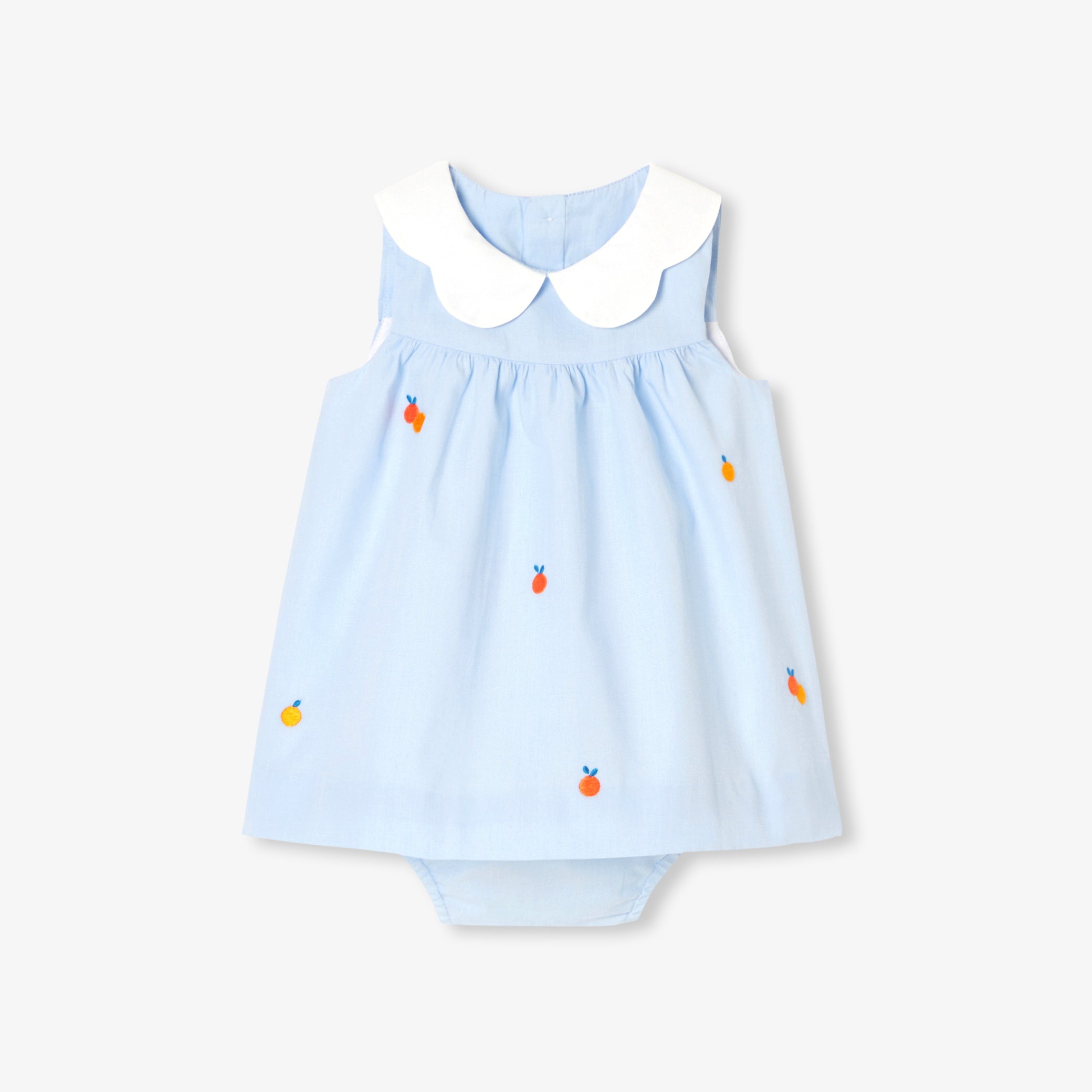 Baby girl dress in fil à fil