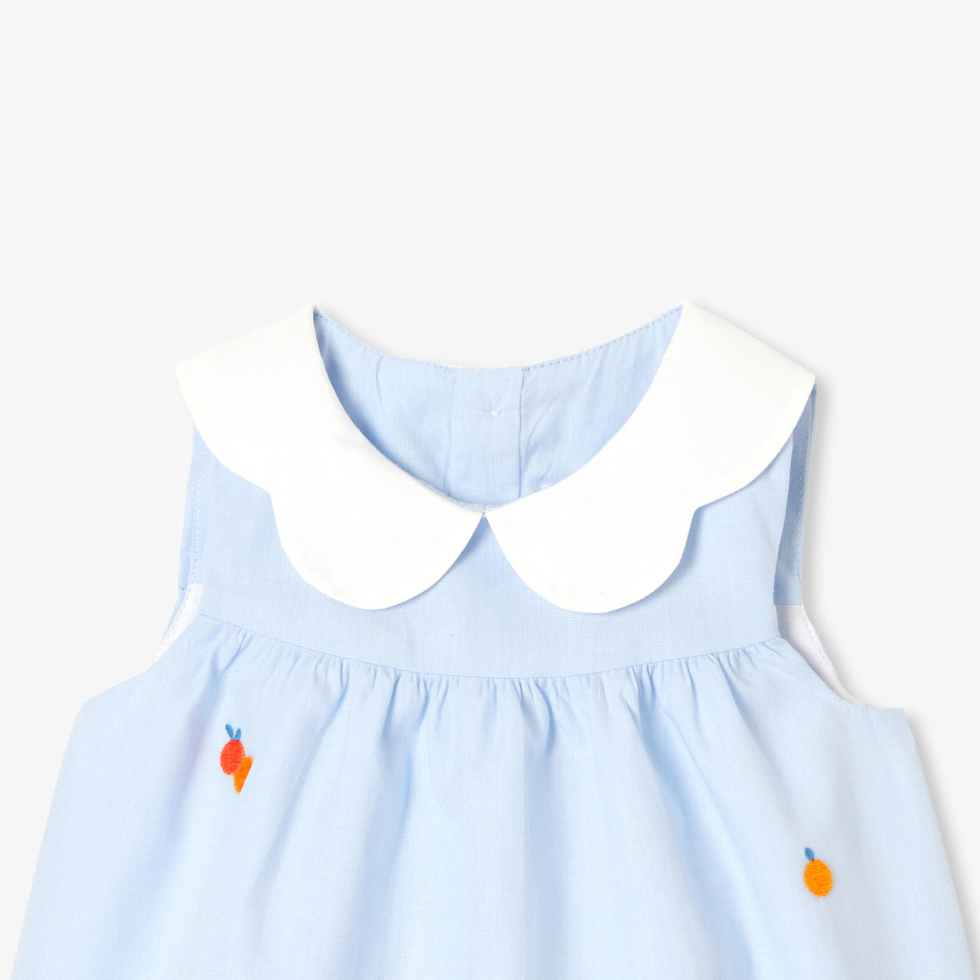 Baby girl dress in fil à fil