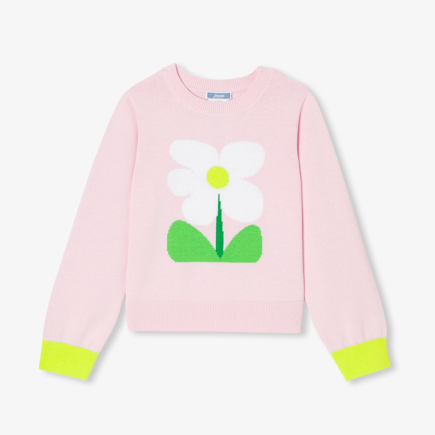 Girl intarsia flower sweater