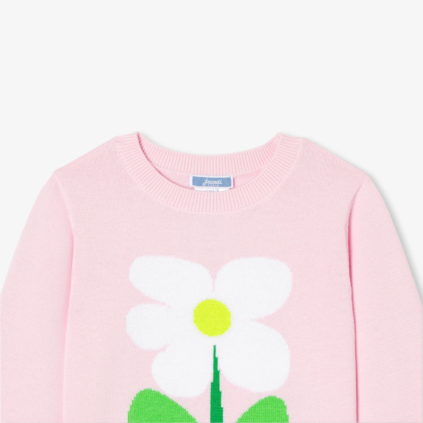 Girl intarsia flower sweater