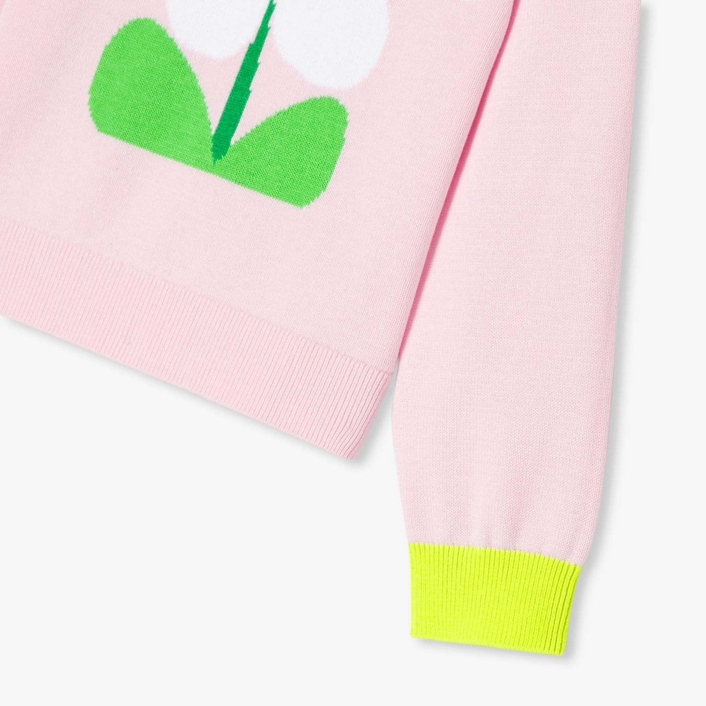 Girl intarsia flower sweater