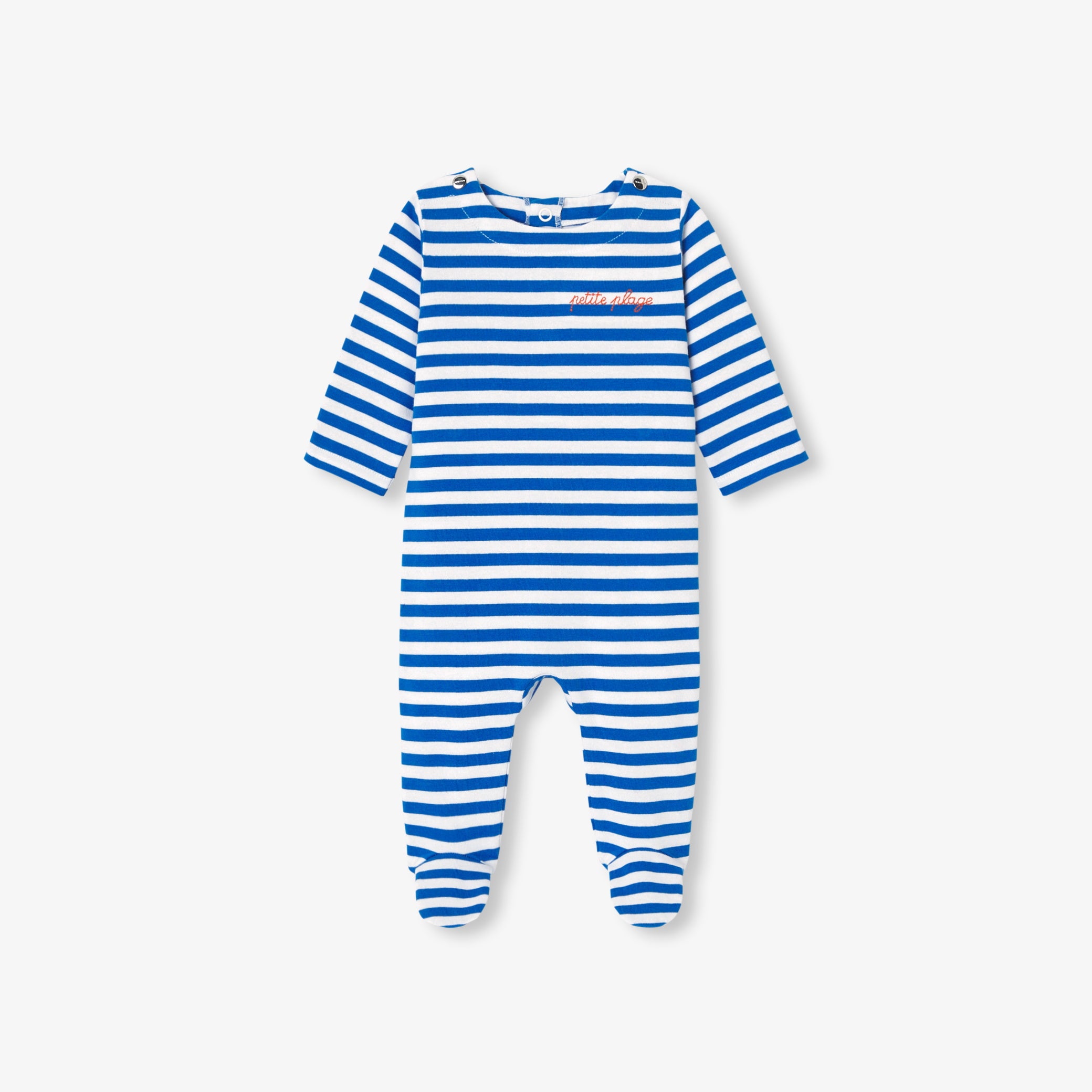 Baby boy pyjamas in striped jersey