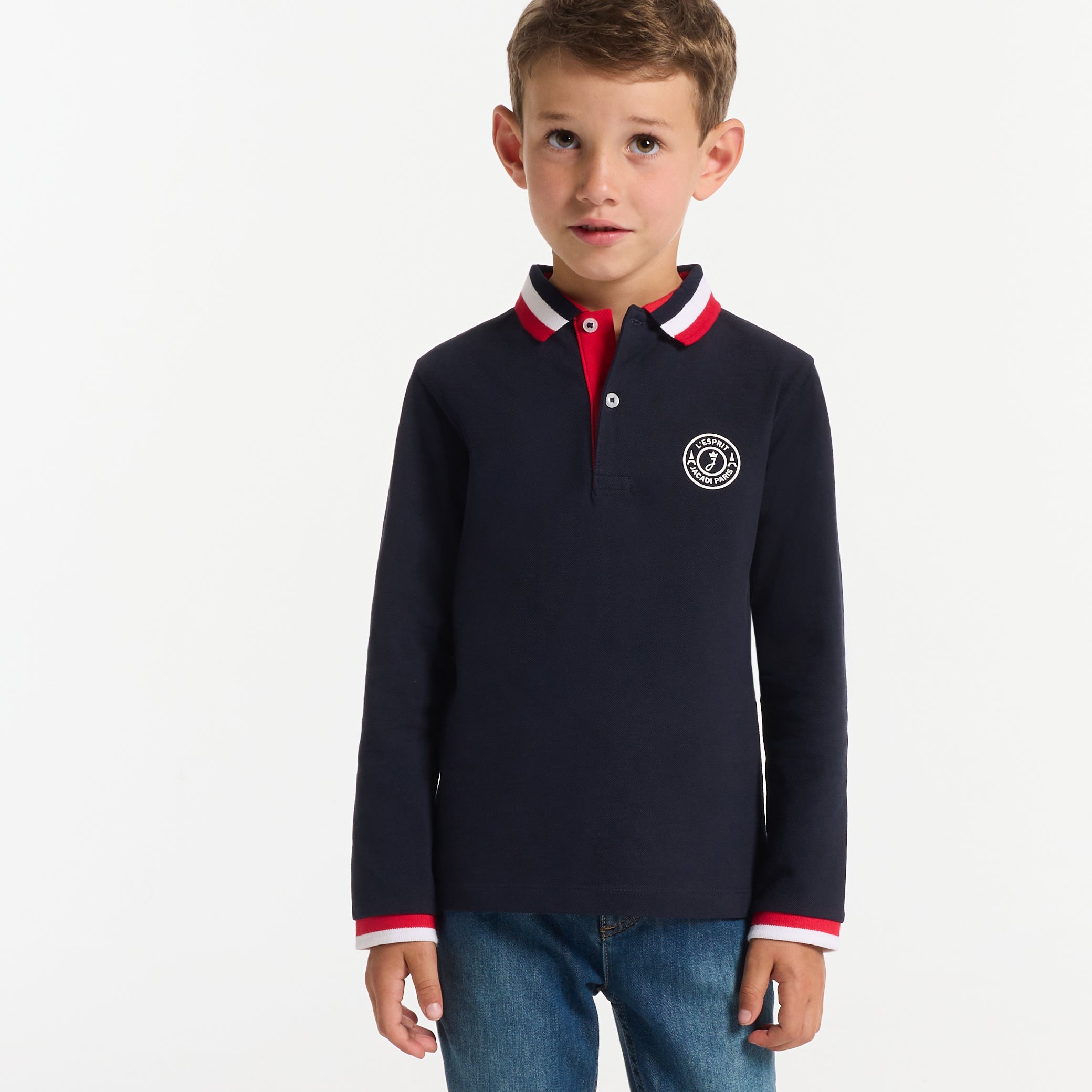Boy polo shirt in cotton piqué