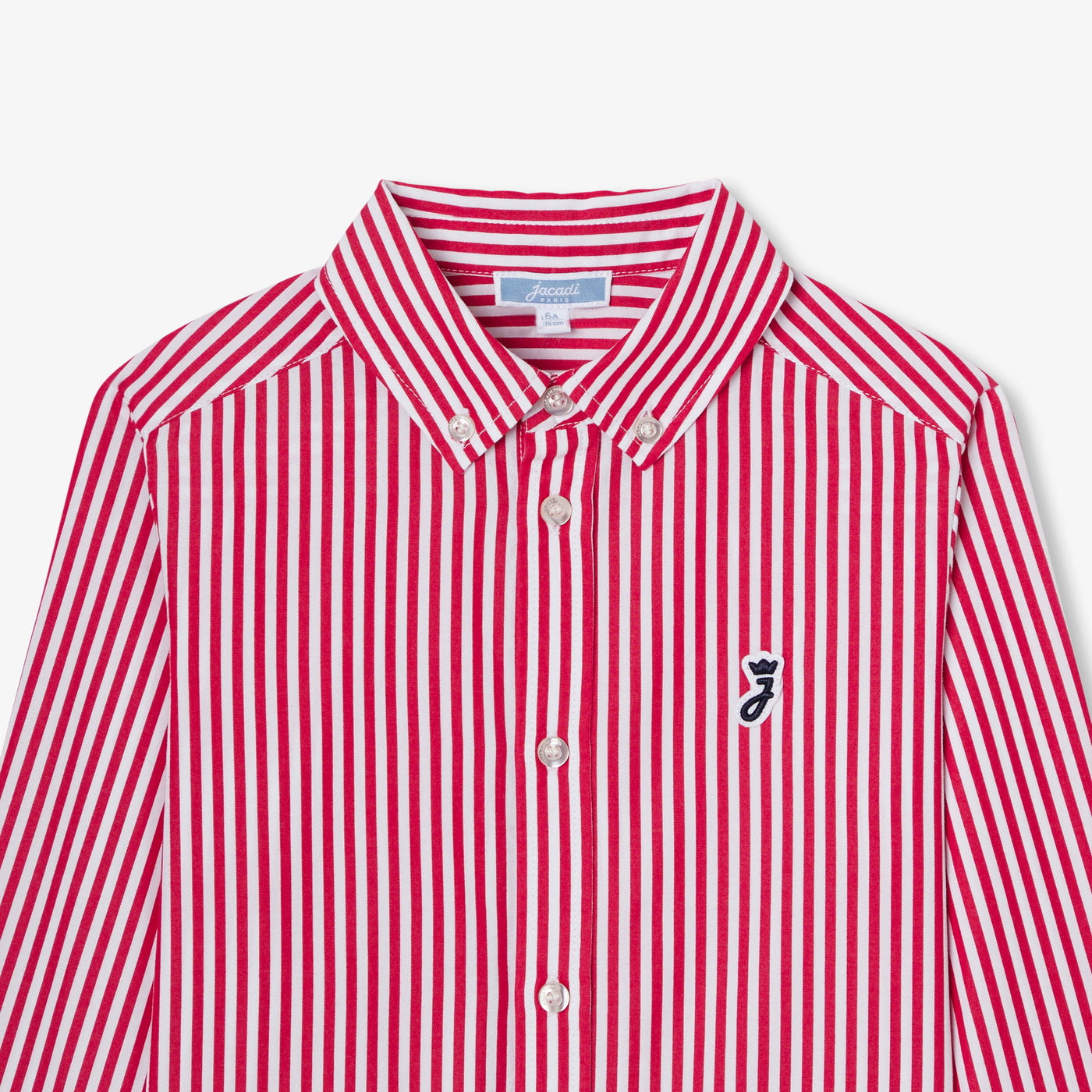 Children shirt in striped poplin