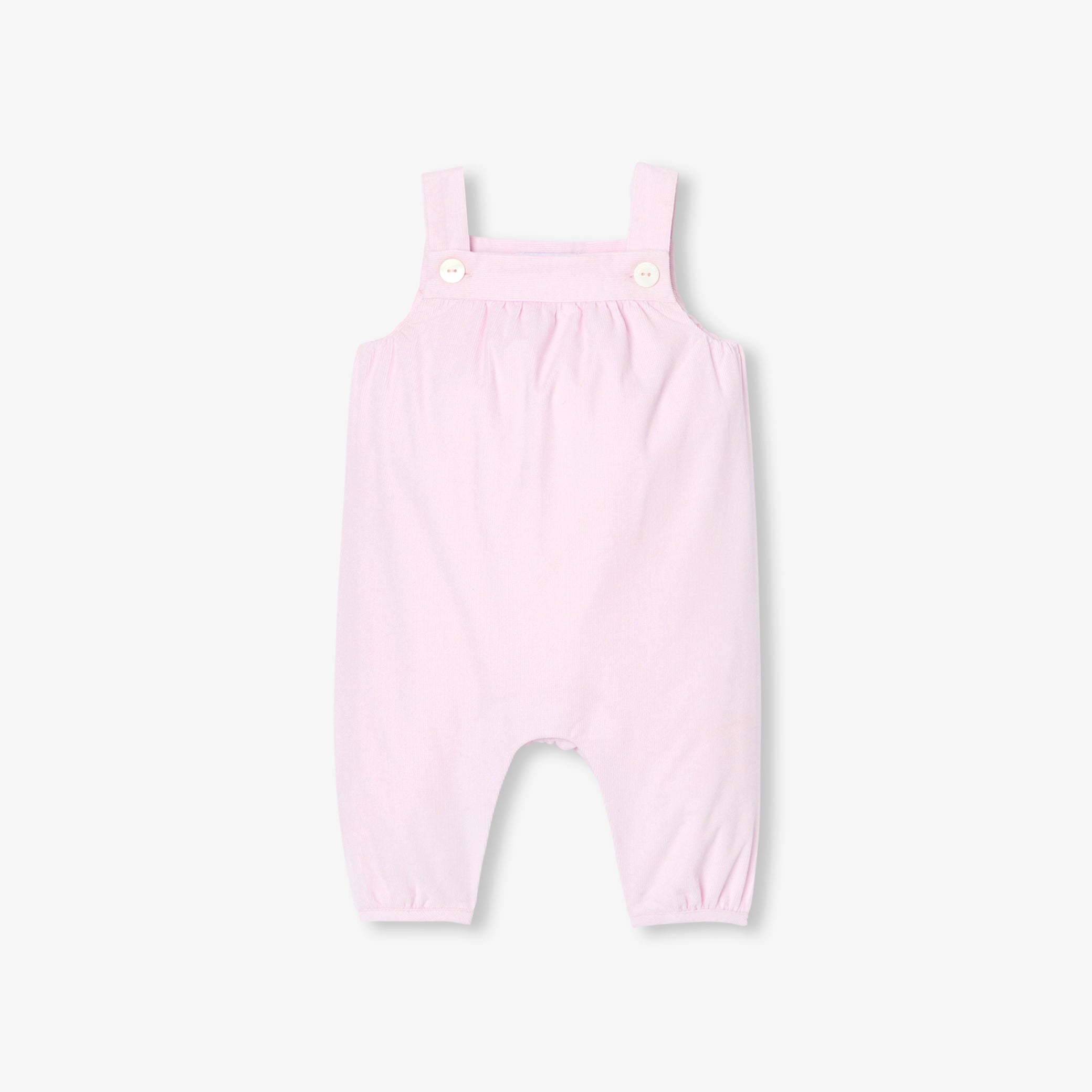 Baby girl velvet overalls