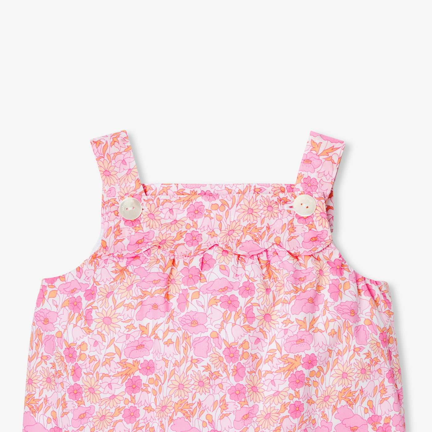 Baby girl overalls in Liberty fabric
