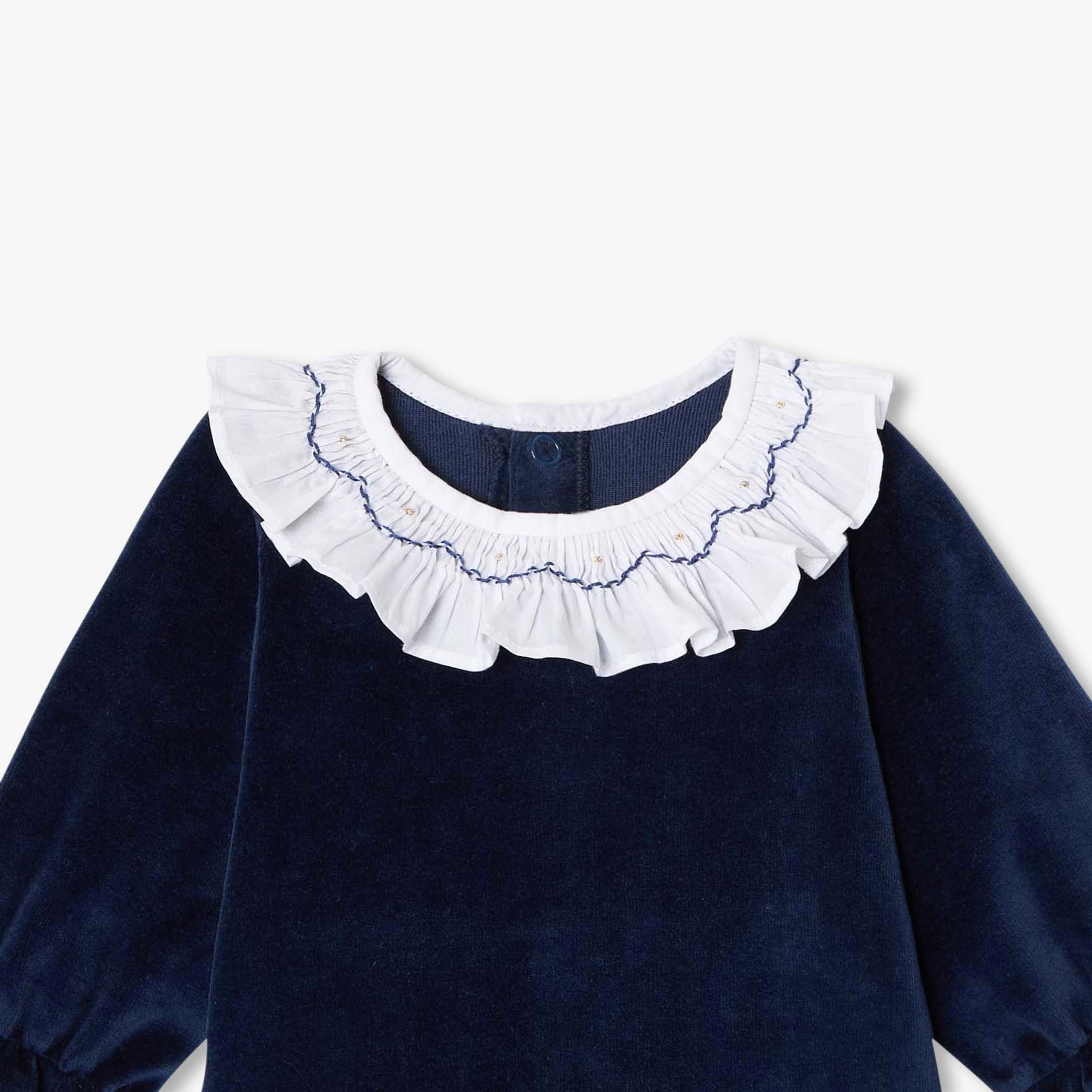 Baby girl velvet pyjamas