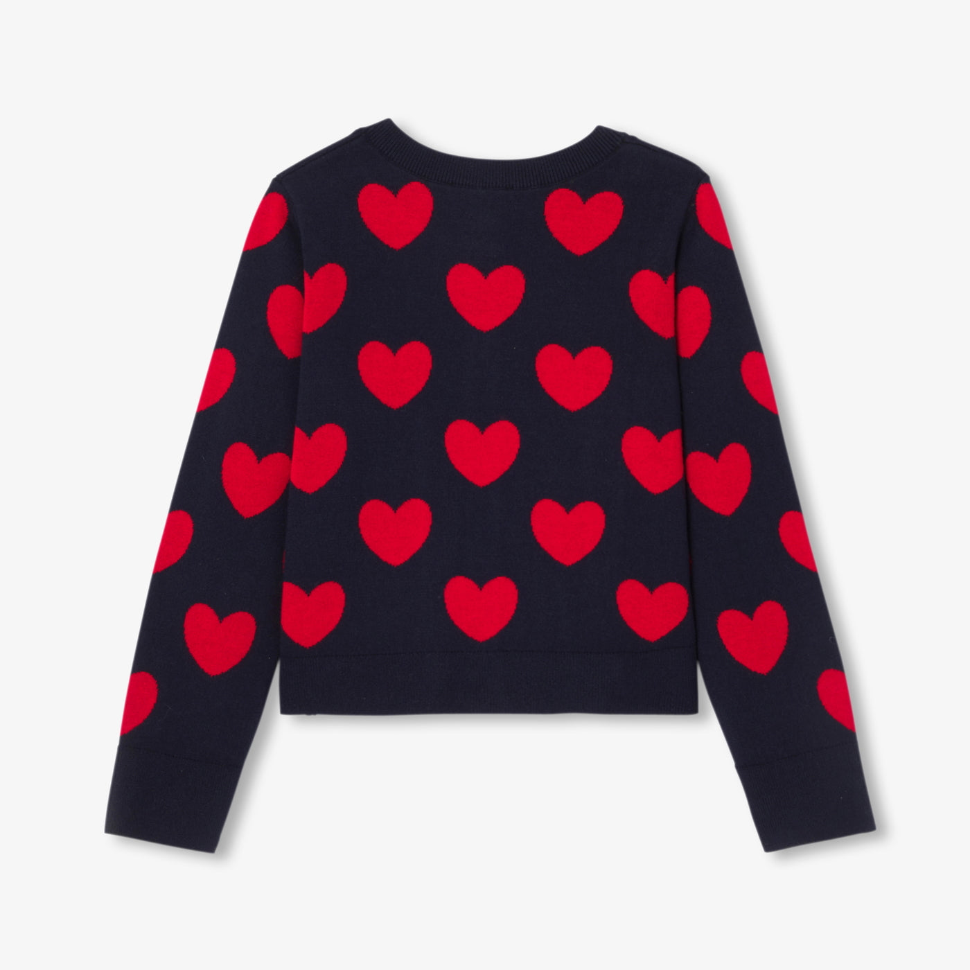 Girl jacquard heart cardigan