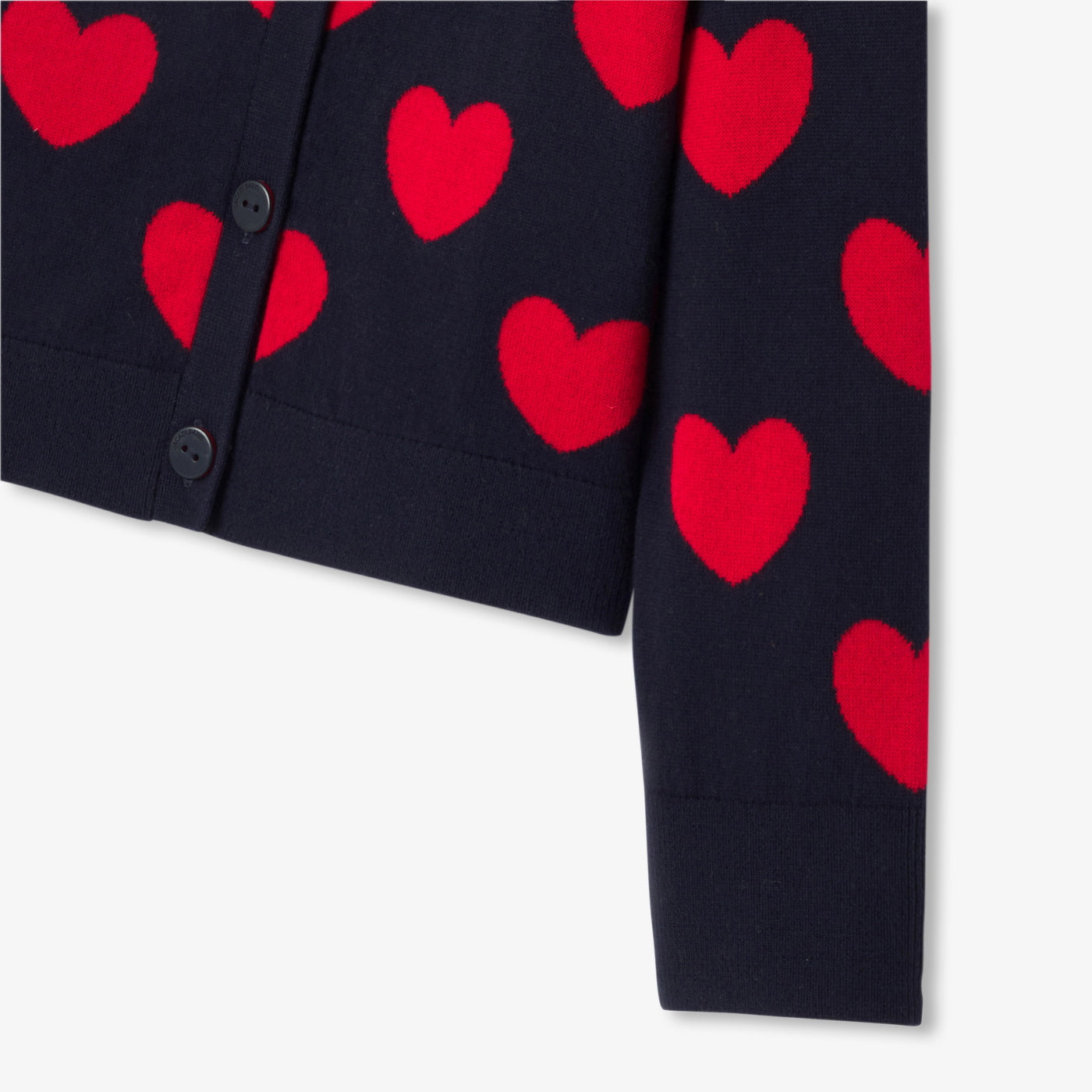 Girl jacquard heart cardigan