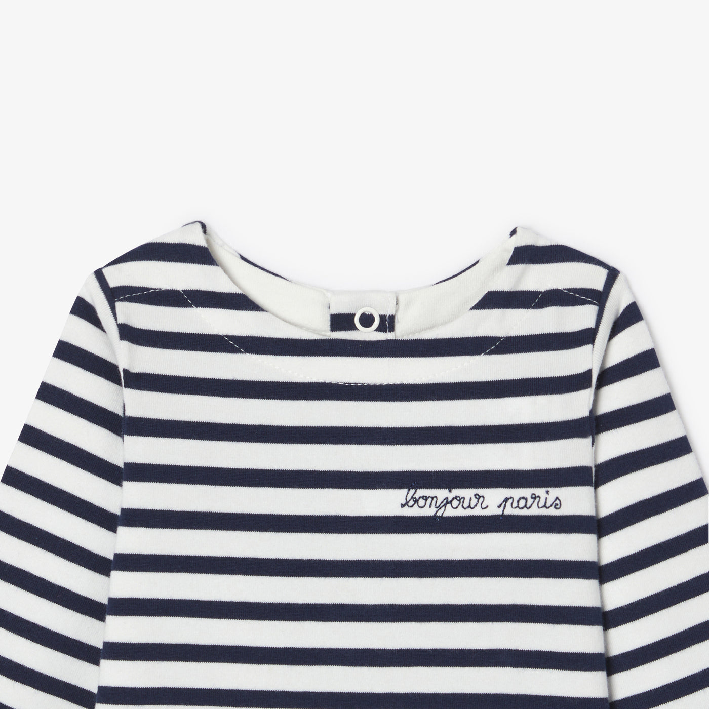 Baby bodysuit in striped jersey