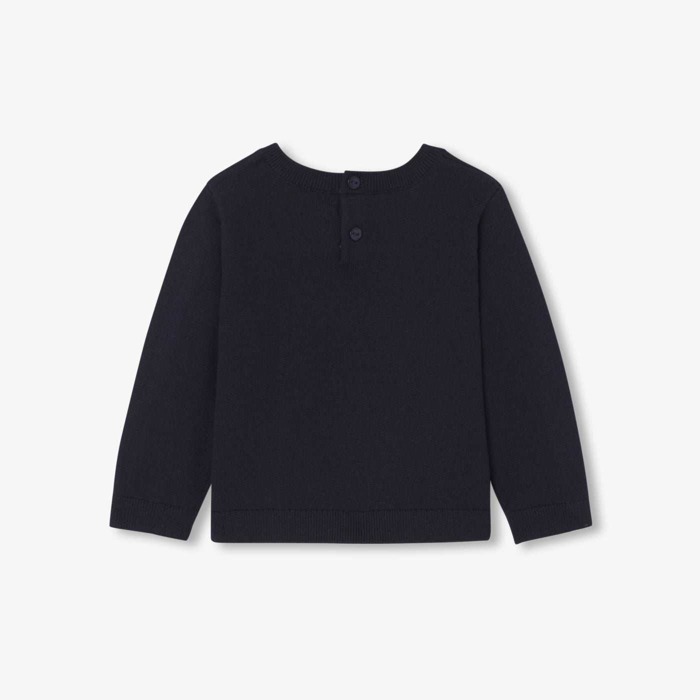 Baby girl jumper in cotton and wool