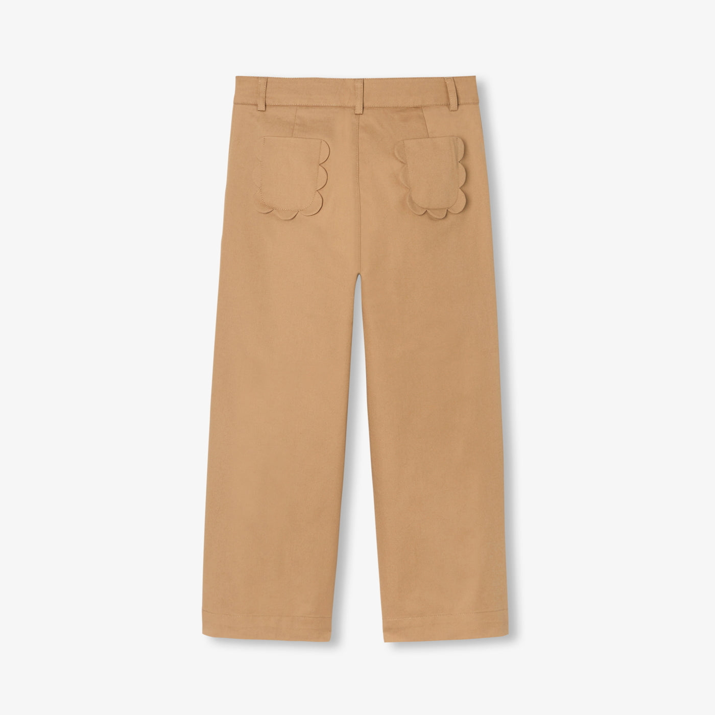Girl wide-leg gabardine trousers