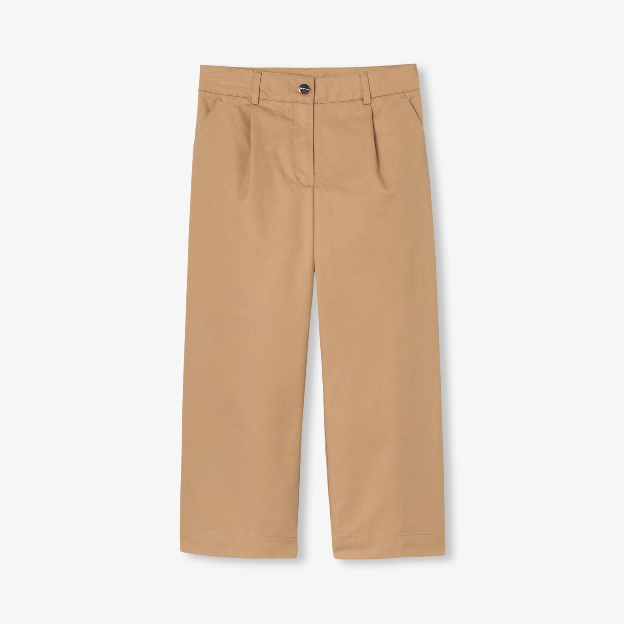 Girl wide-leg gabardine trousers