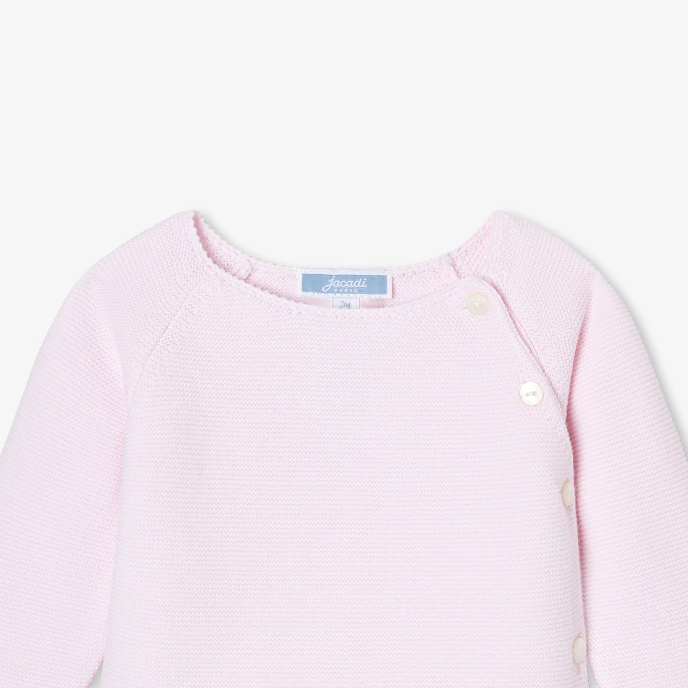 Baby girl set in garter stitch