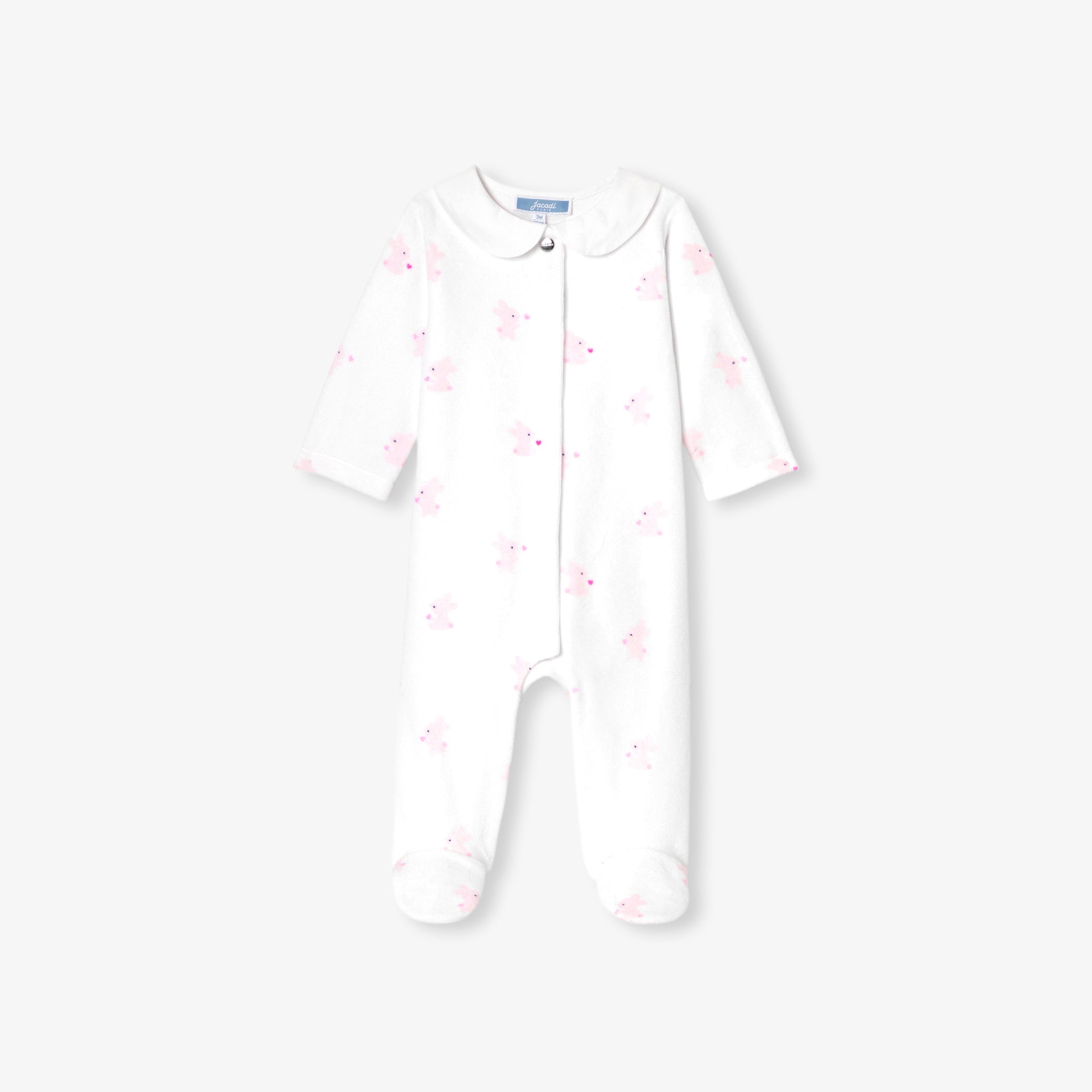 Baby girl velvet bunny pyjamas