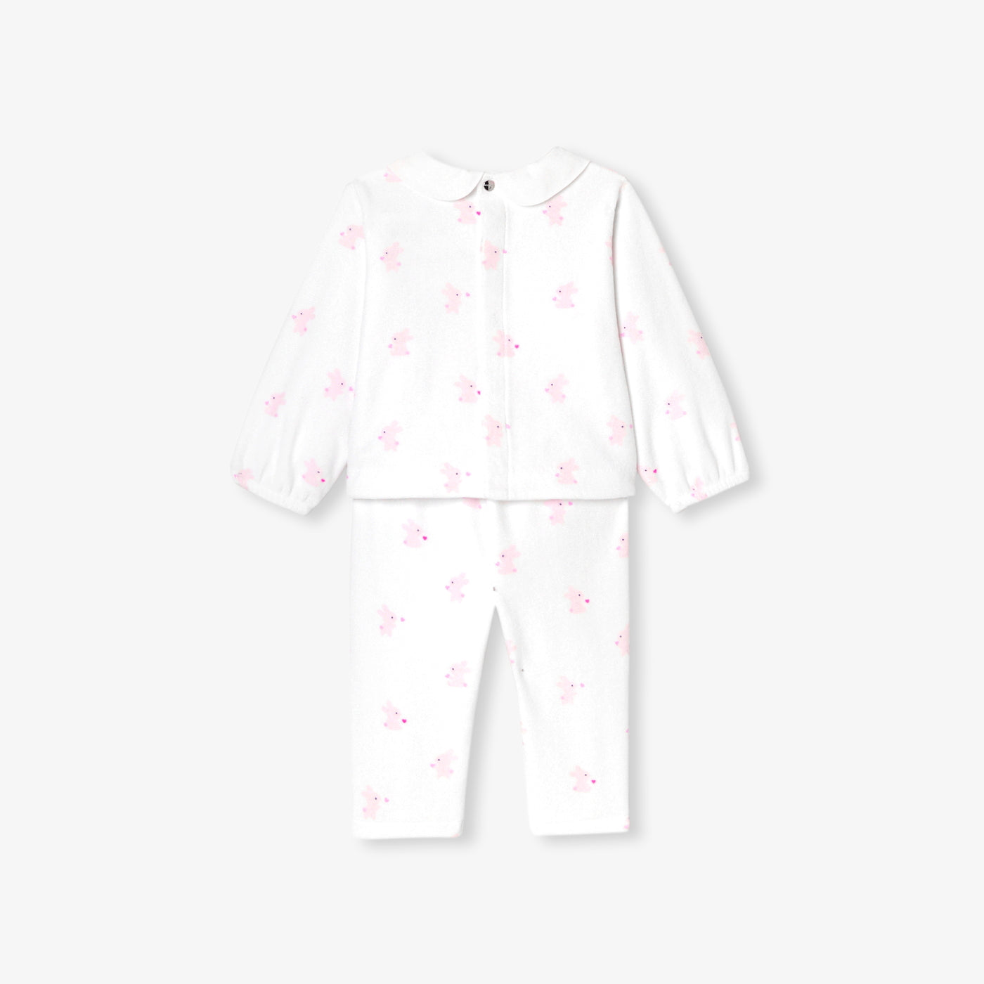 Baby girl velvet bunny pyjamas