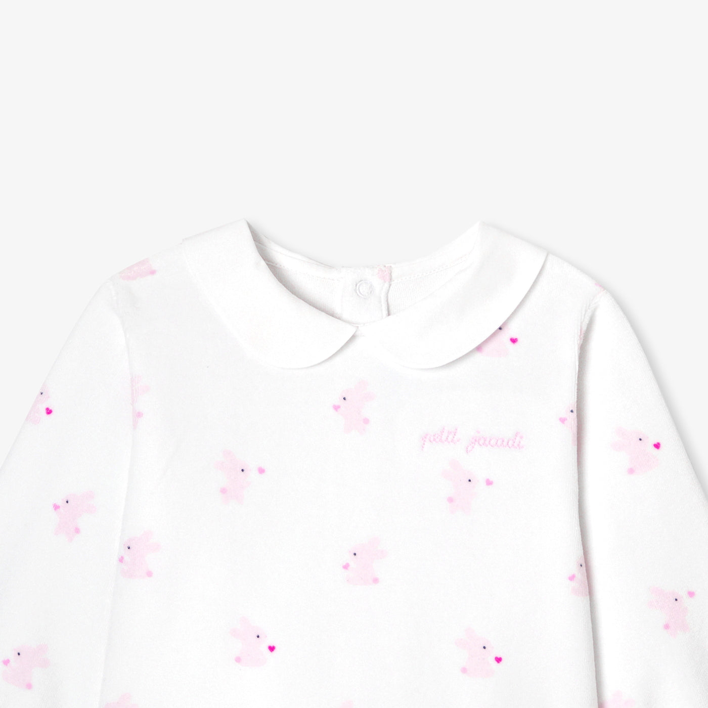Baby girl velvet bunny pyjamas