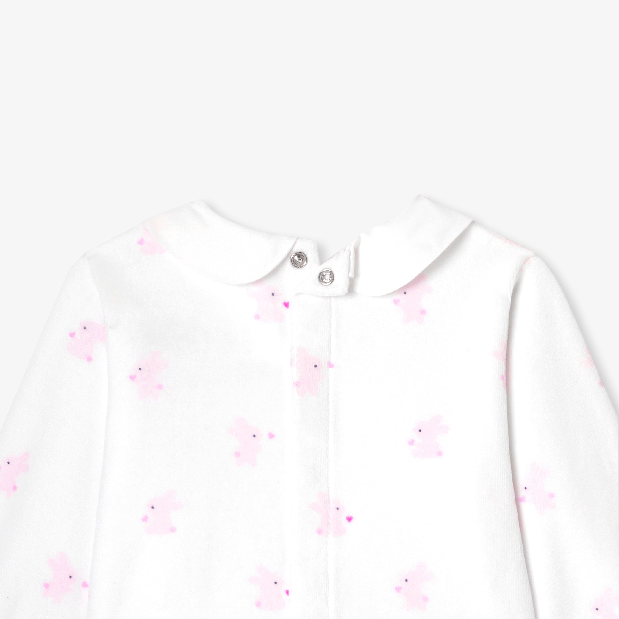 Baby girl velvet bunny pyjamas