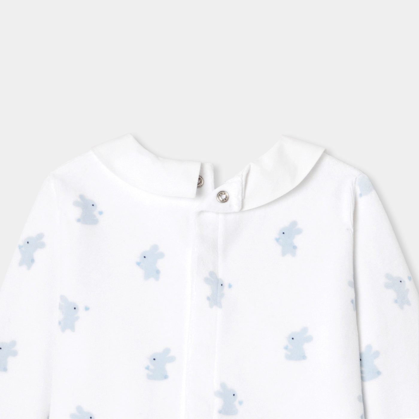 Baby boy velvet pyjamas with bunny motif