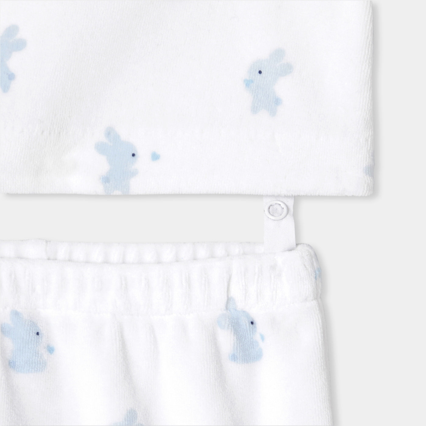Baby boy velvet pyjamas with bunny motif