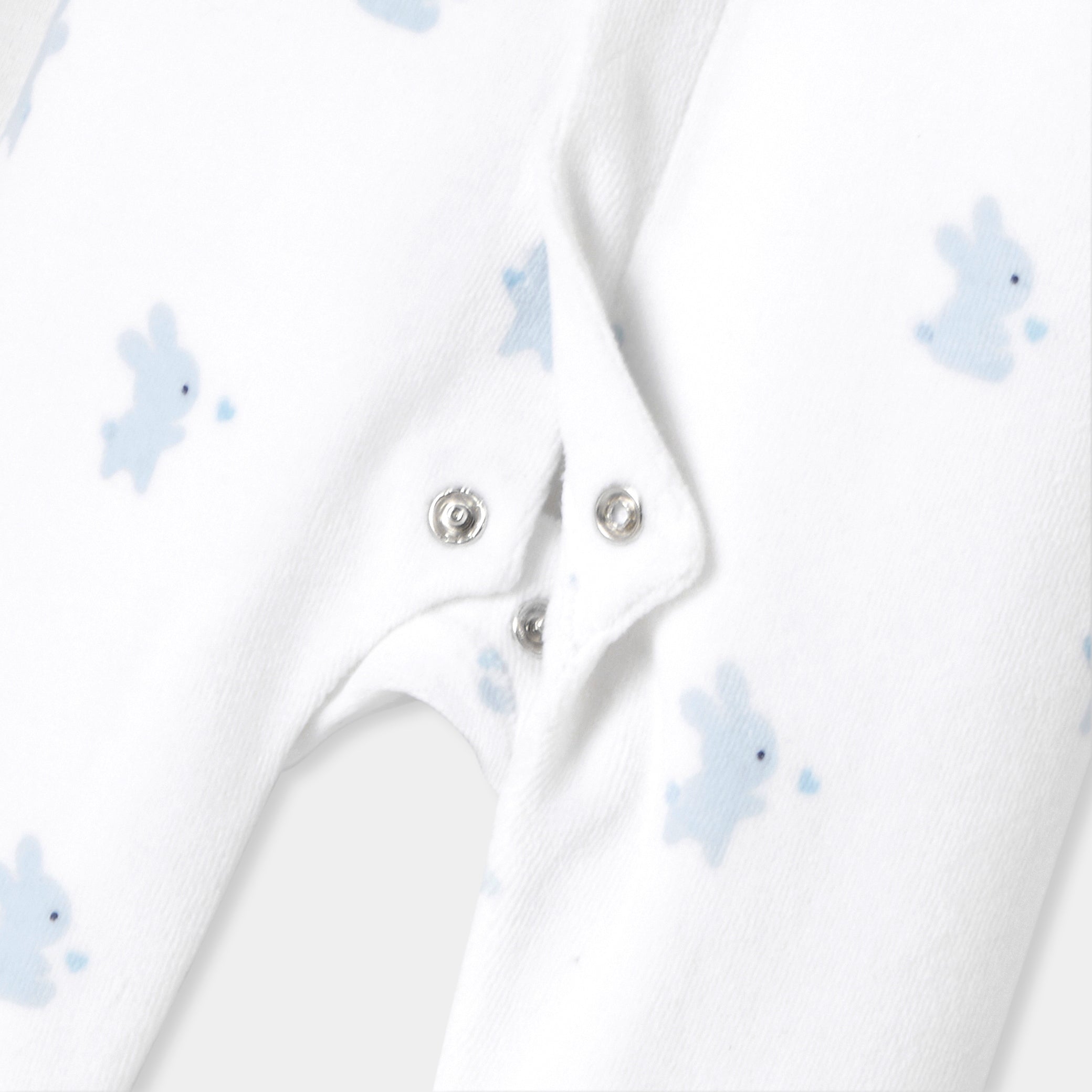 Baby boy velvet pyjamas with bunny motif