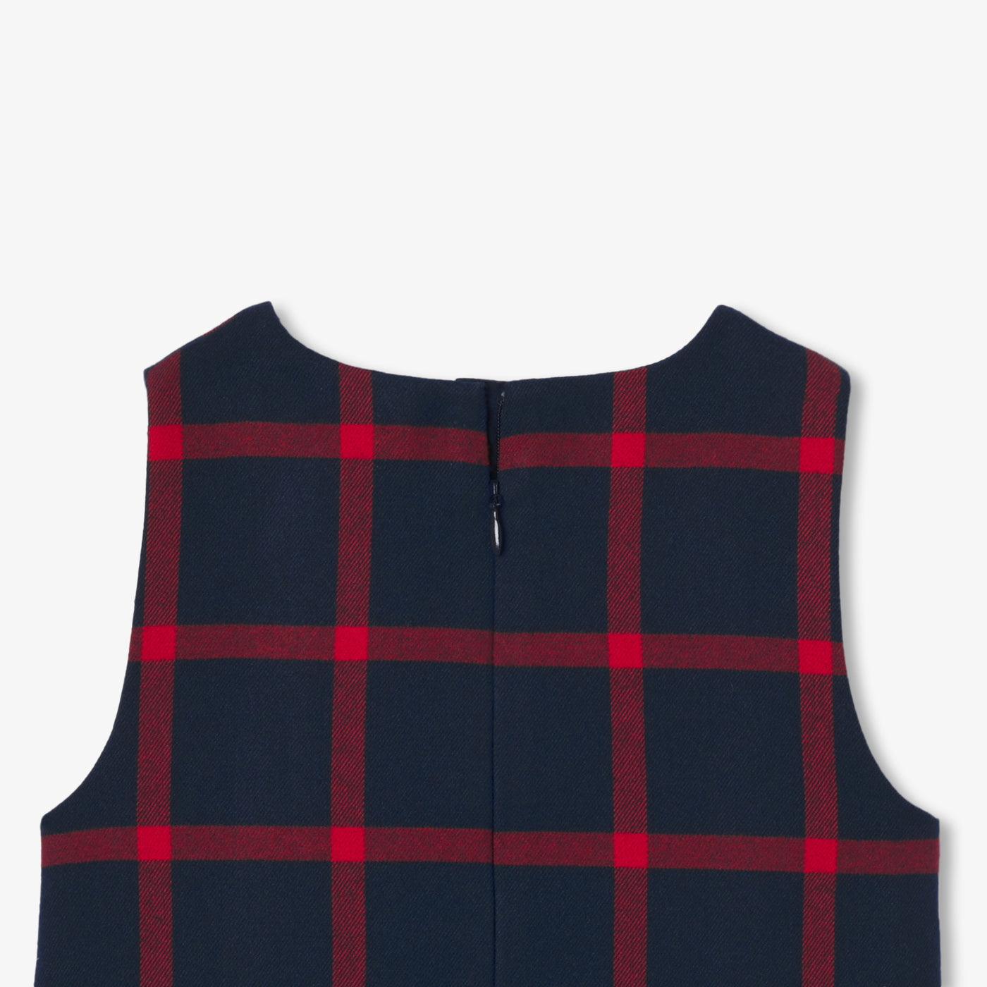Girl pinafore dress in flannel
