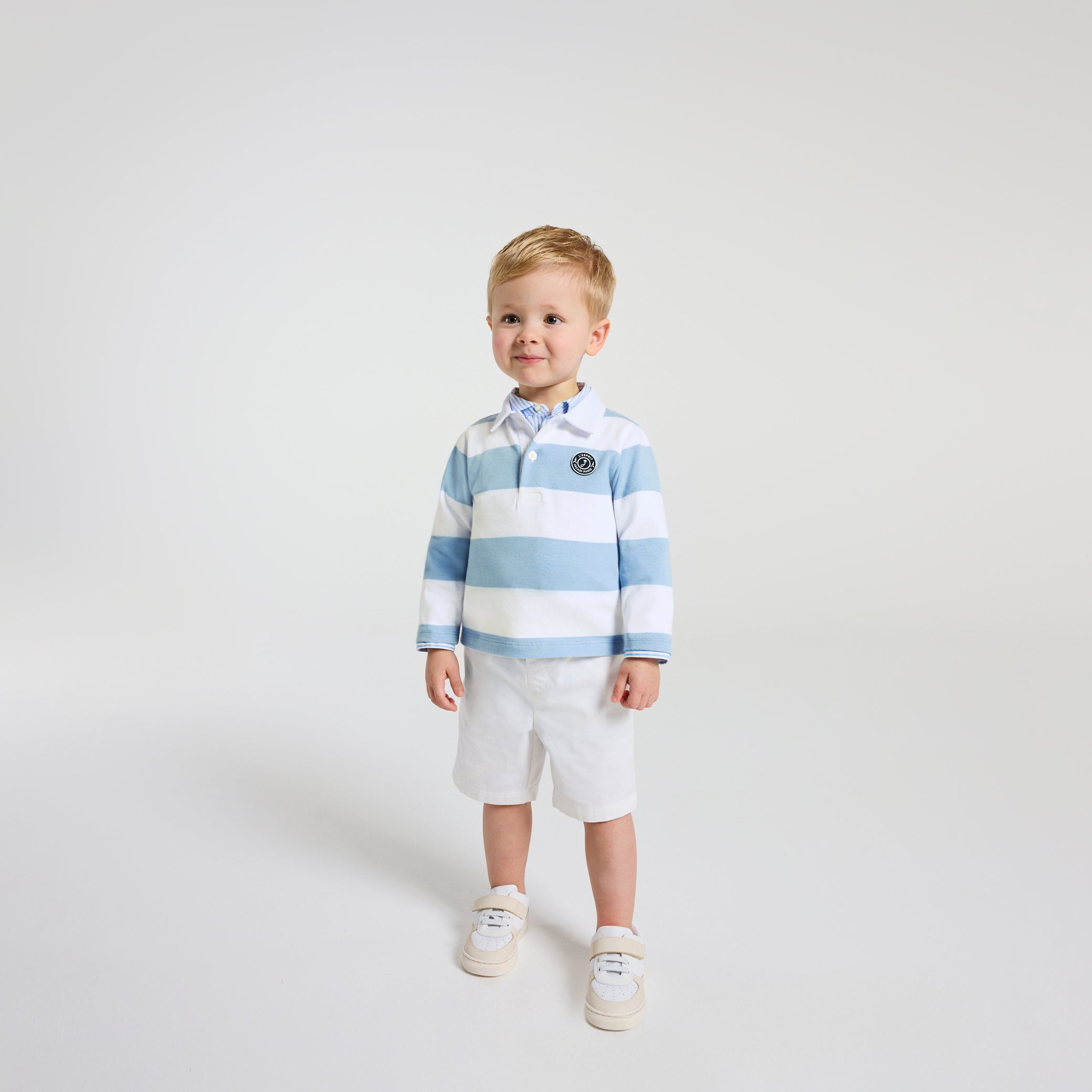 Baby boy long-sleeved polo shirt