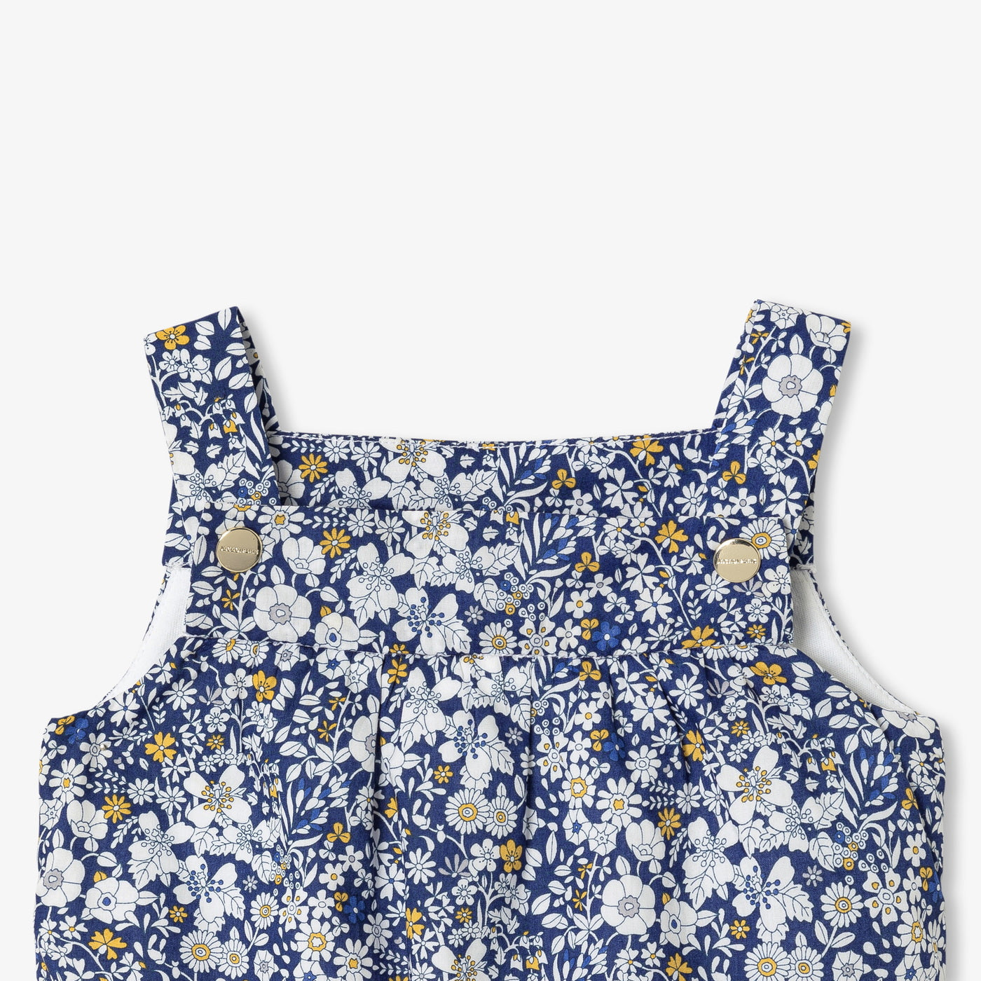 Baby girl overalls in Liberty fabric