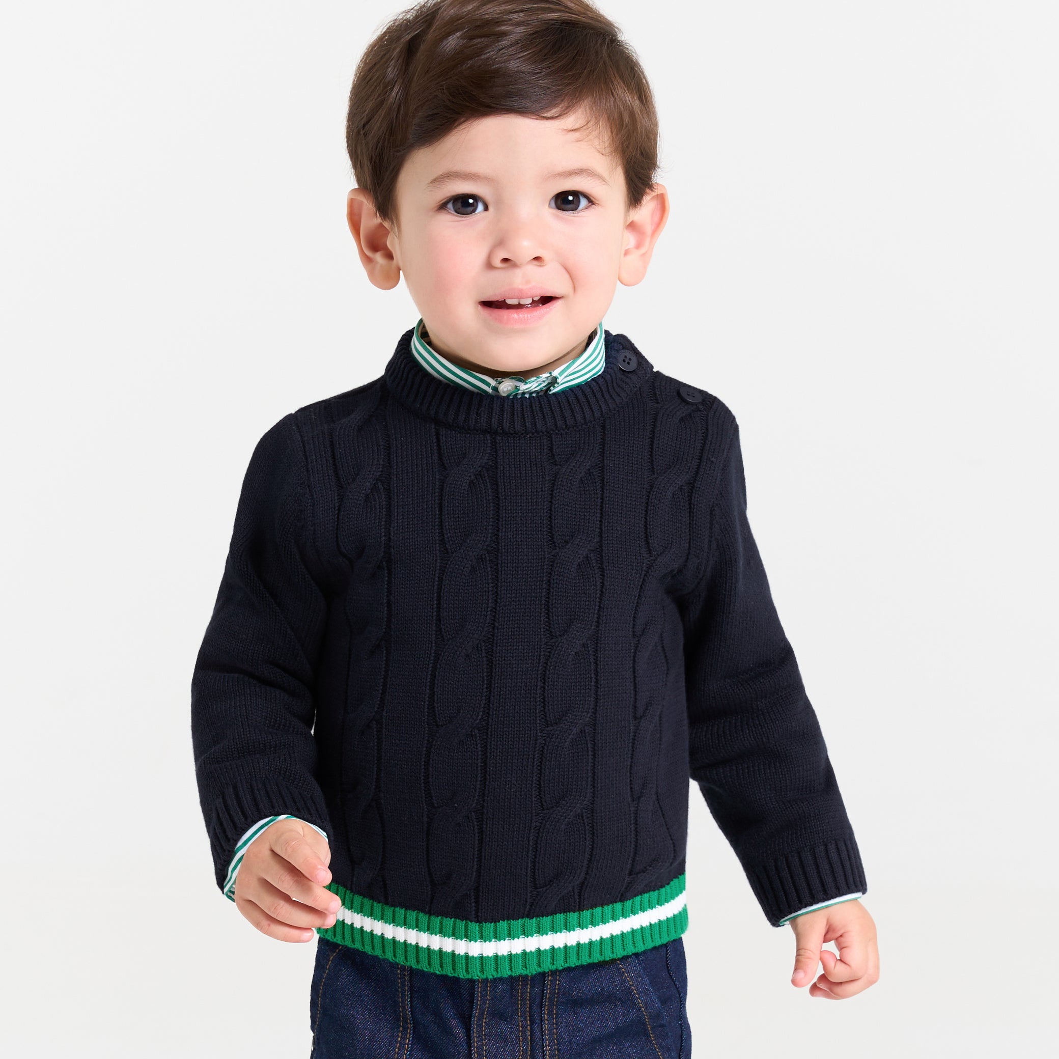 Baby boy cable knit sweater