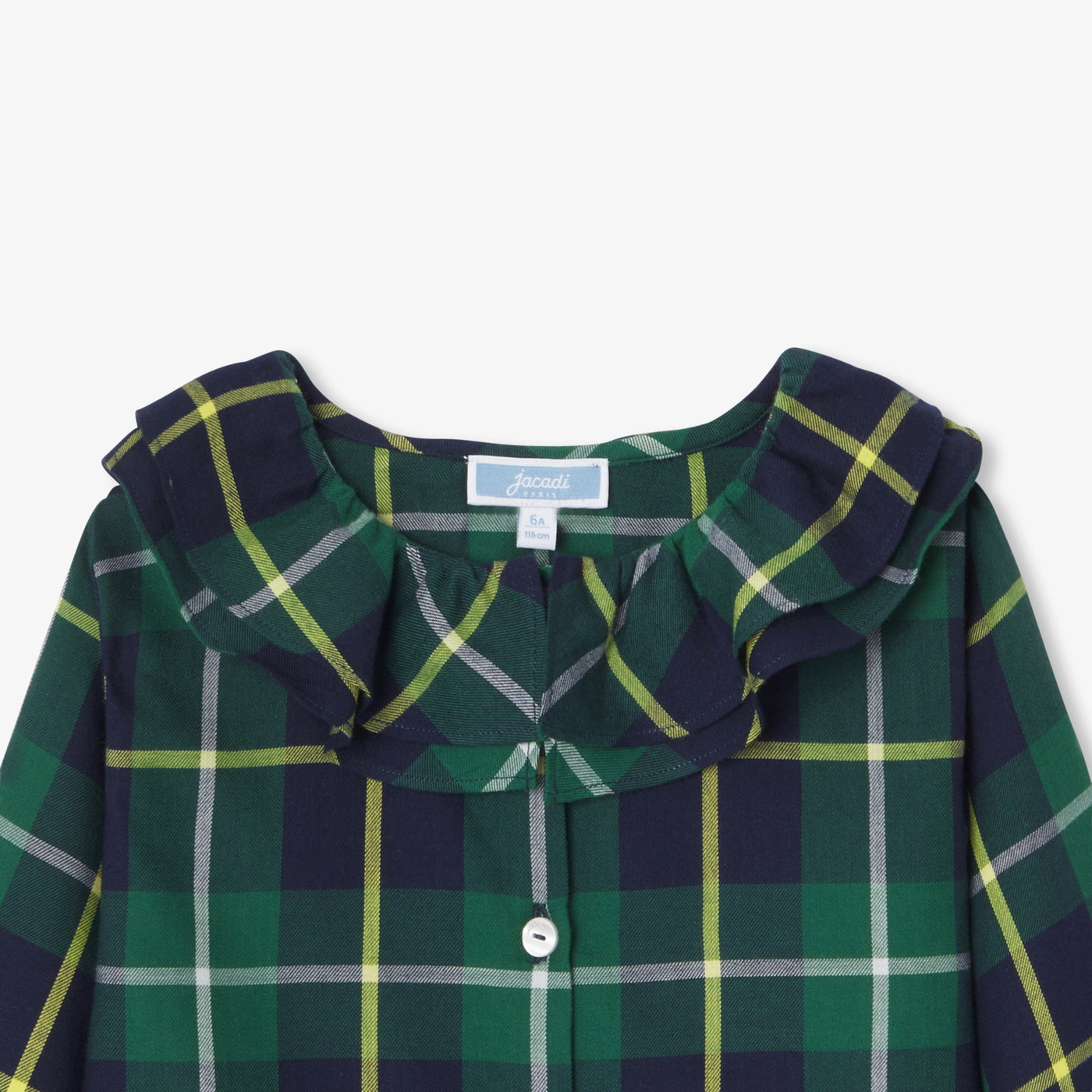 Blouse enfant fille en tartan