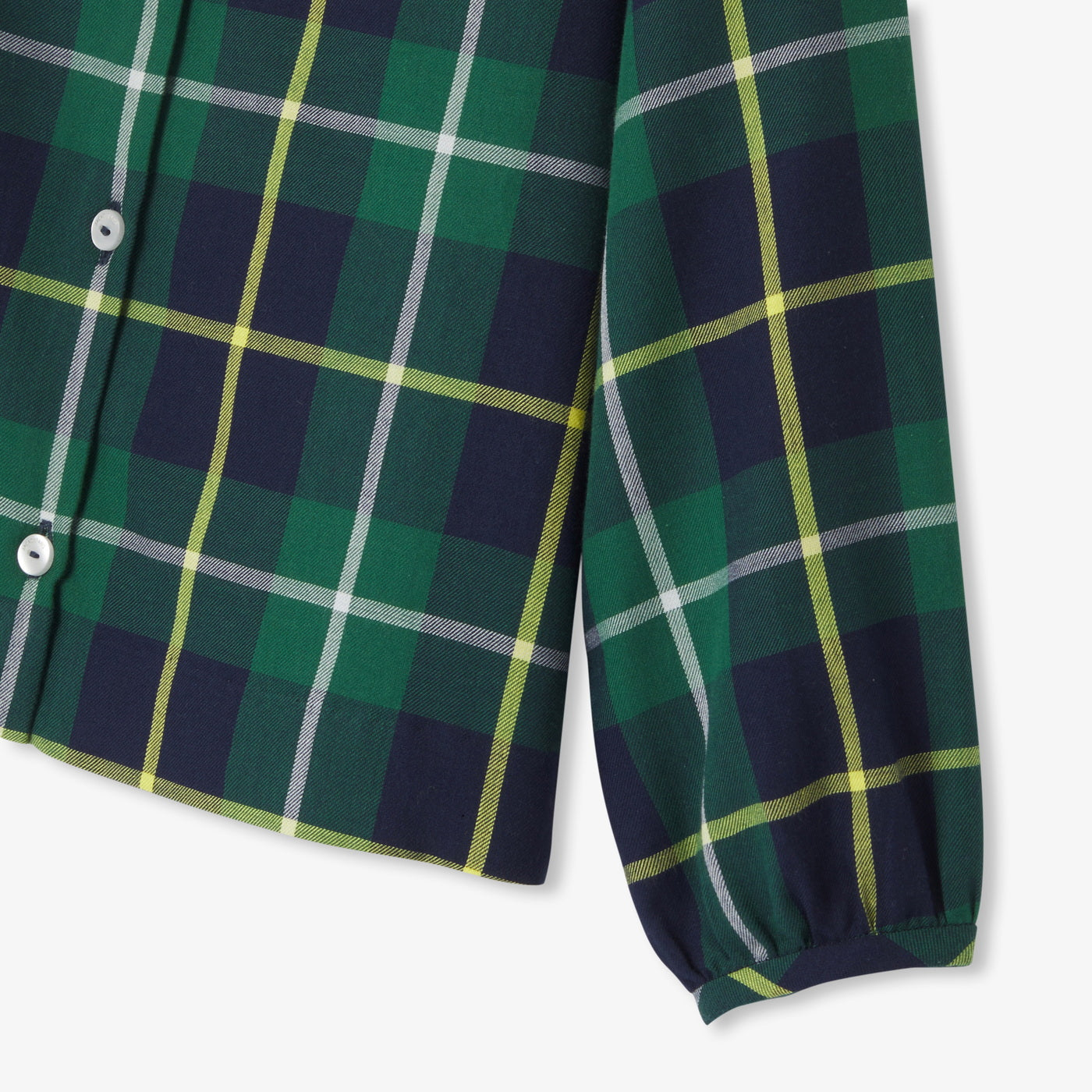 Blouse enfant fille en tartan