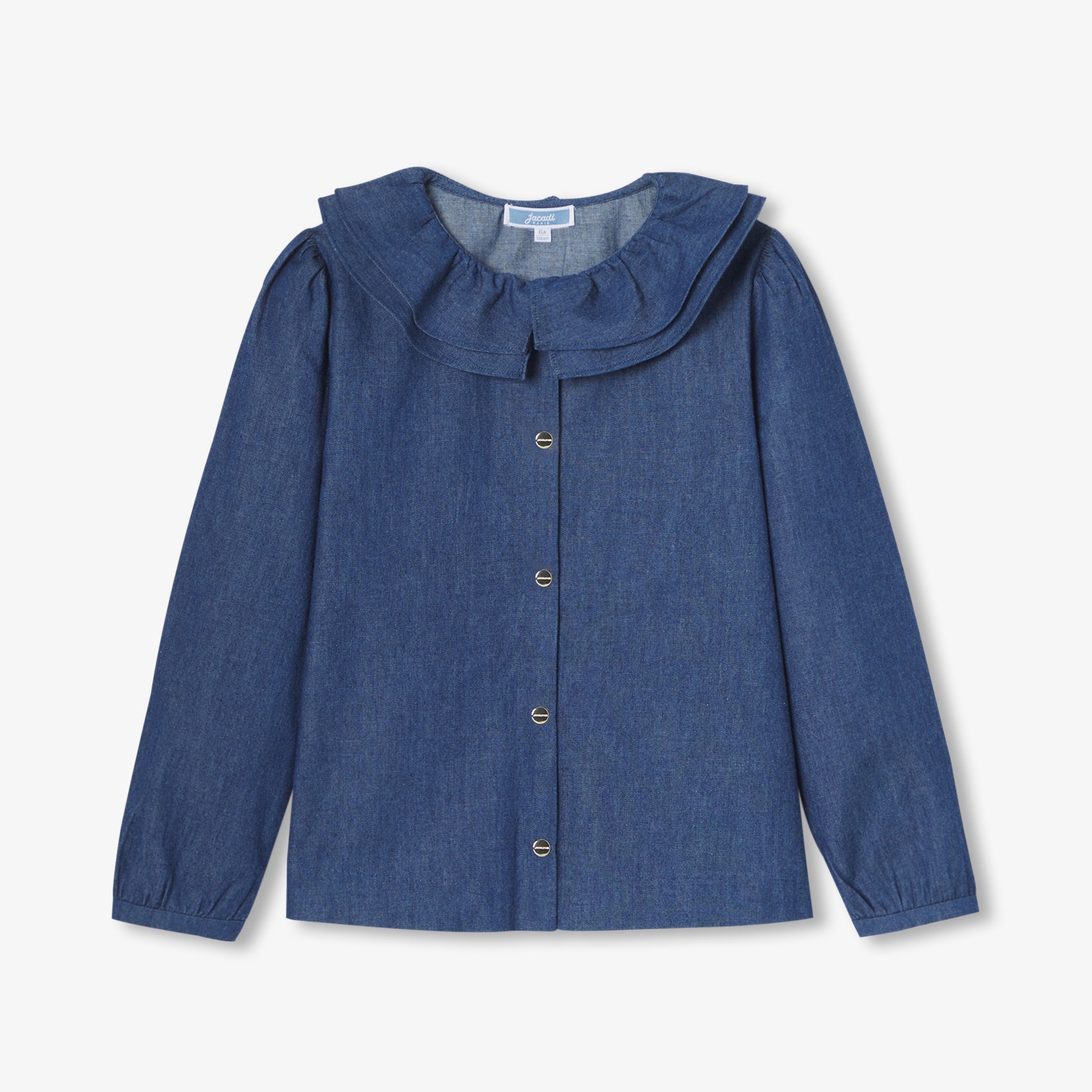 Girl blouse in light denim