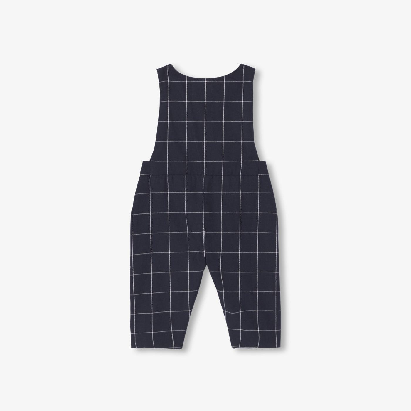 Baby boy checked overalls