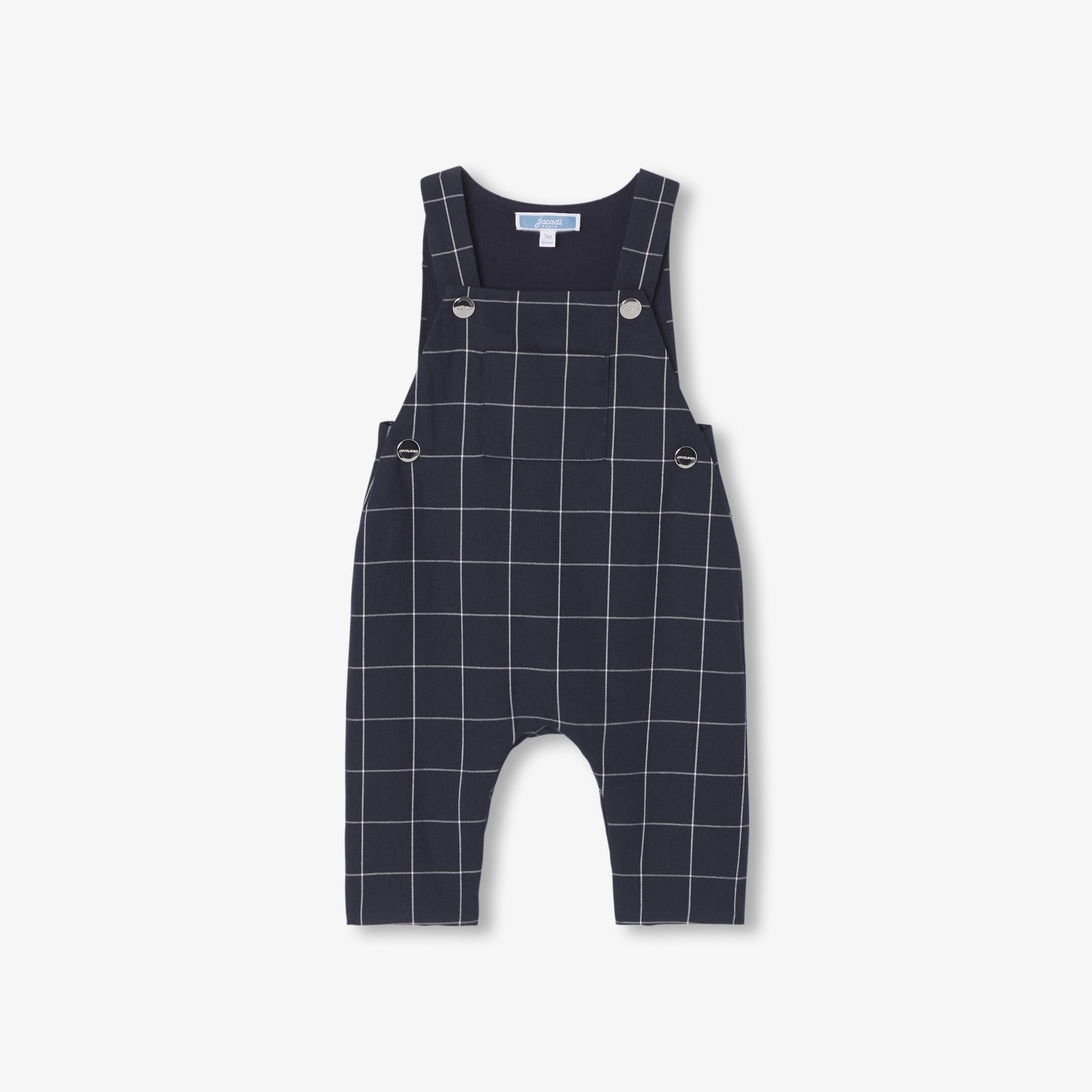 Baby boy checked overalls