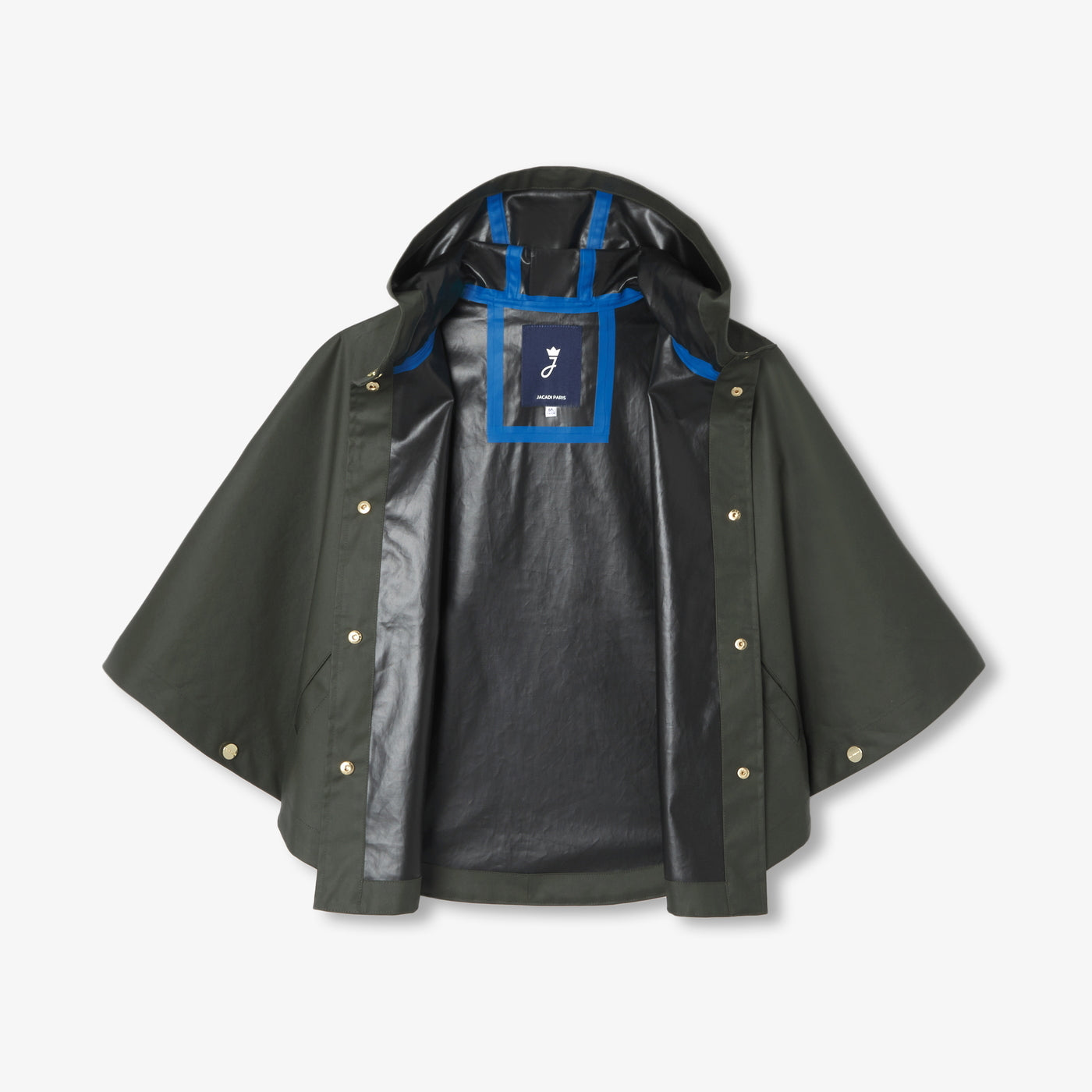 Girl cape in coated fabric