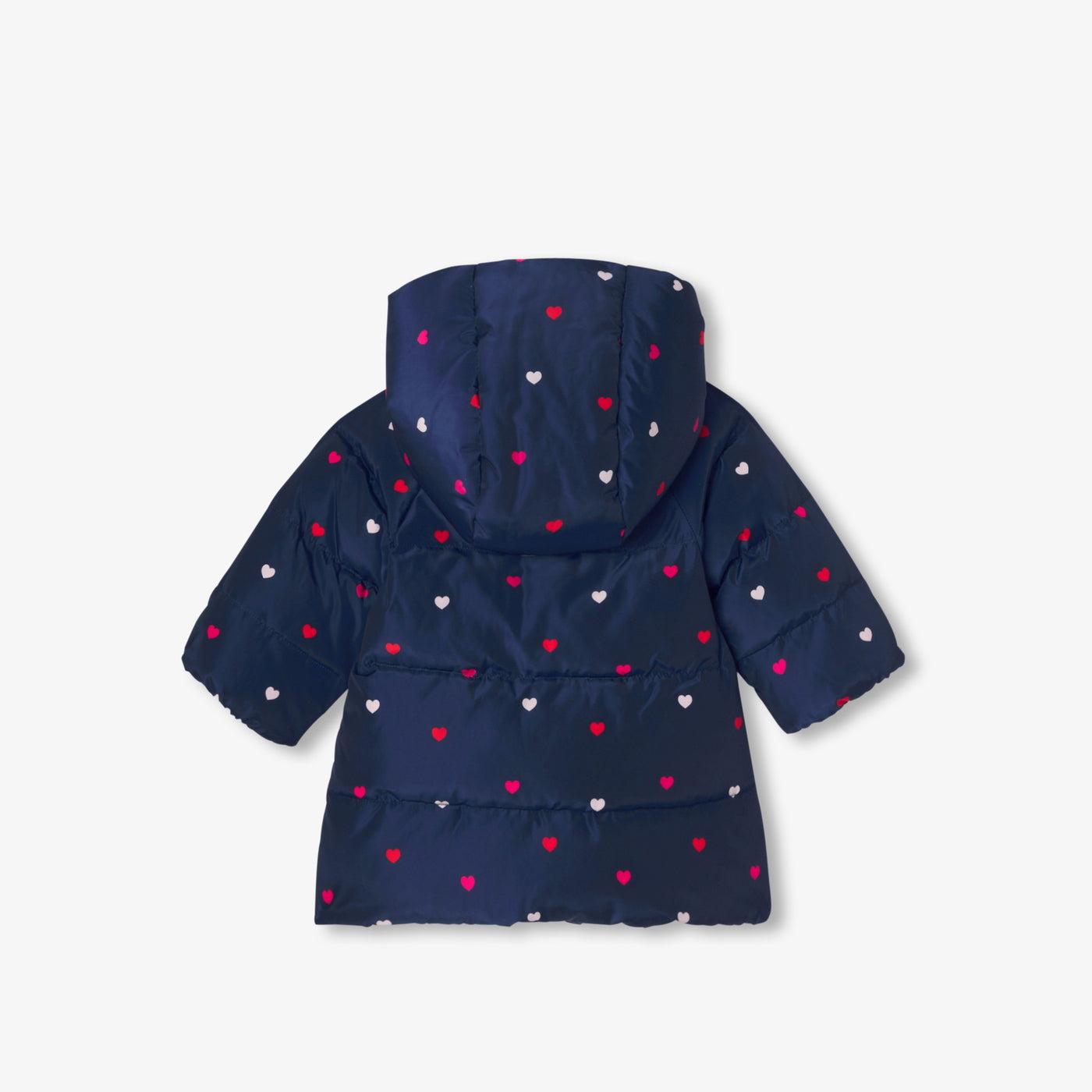 Baby girl heart-shaped motif down jacket