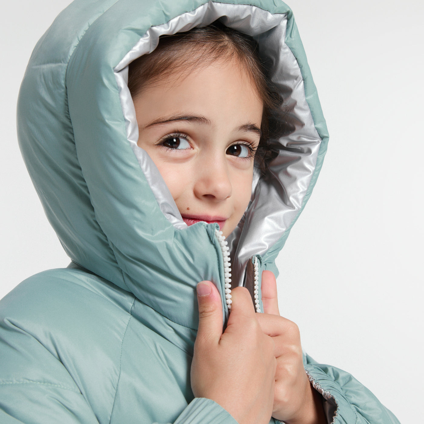 Girl reversible padded jacket