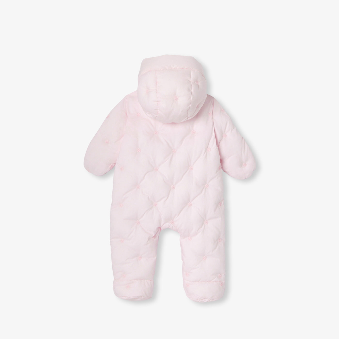 Baby girl pramsuit with flower embroidery