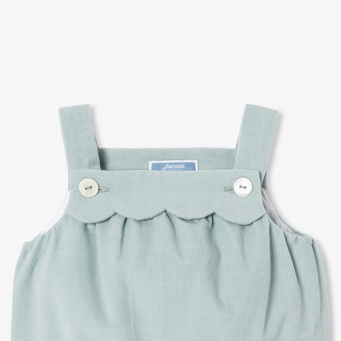 Baby girl velvet overalls